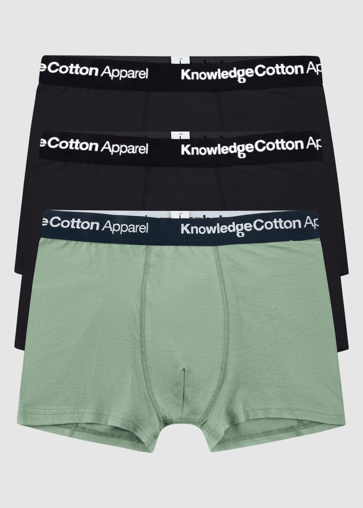 knowledge-cotton-apparel-3-pack-boxer-briefs-lily-pad-1.jpeg 3 Pack Boxer Briefs Lily Pad