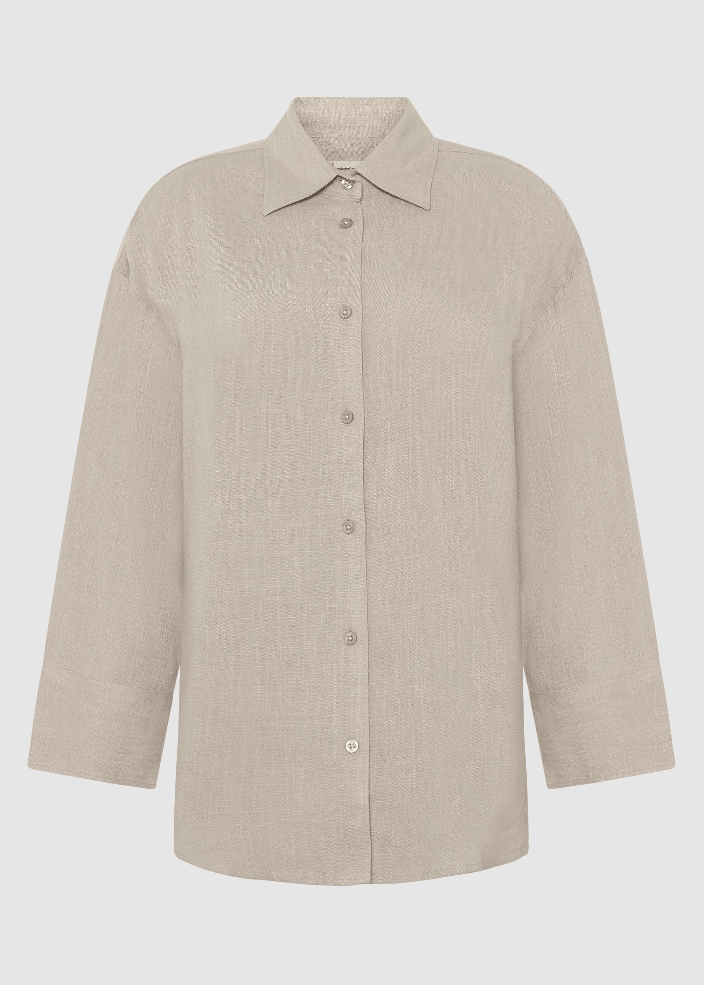 Relaxed Linen-MIX Shirt Light Feather Gray
