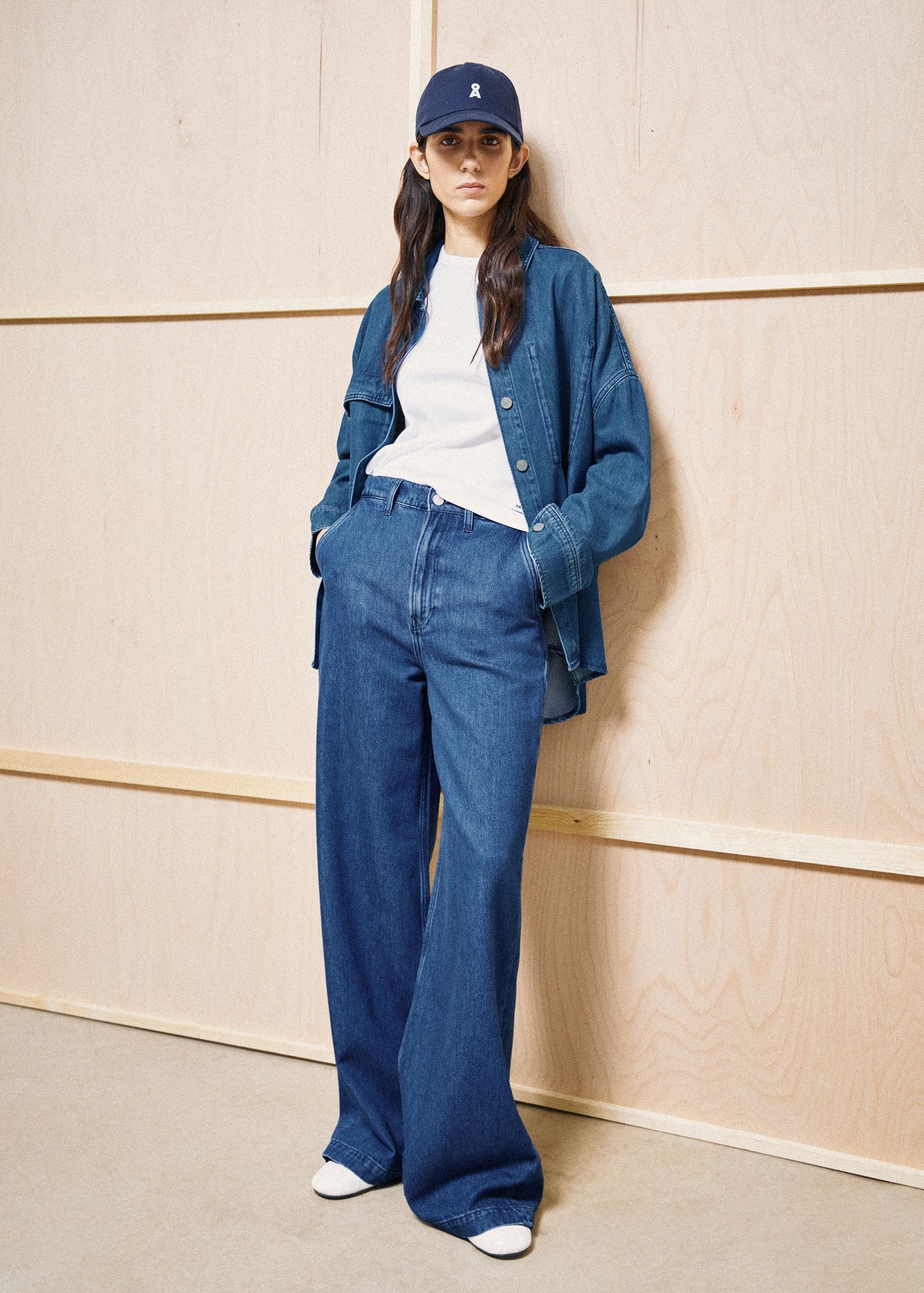 Wide Leg Denim Pant Bright Blue