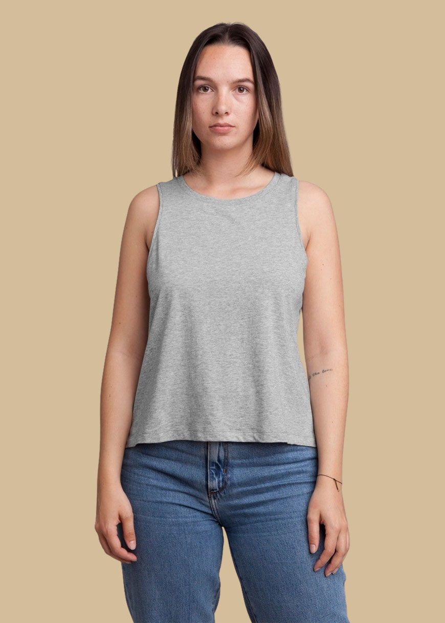 Cropped Oversized Tanktop Woman Cropped Oversized Tanktop Woman