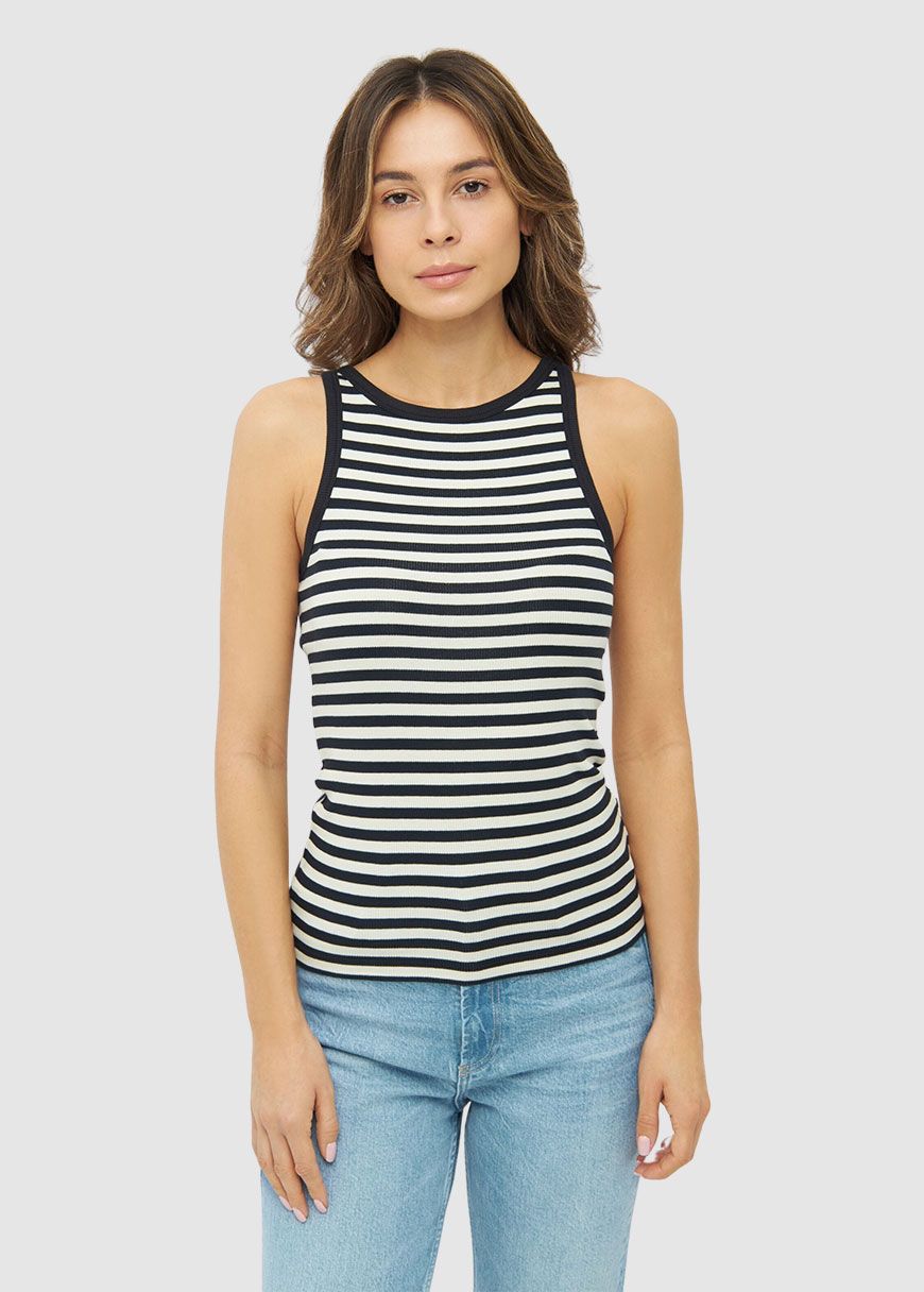 Striped Racer Rib Top
