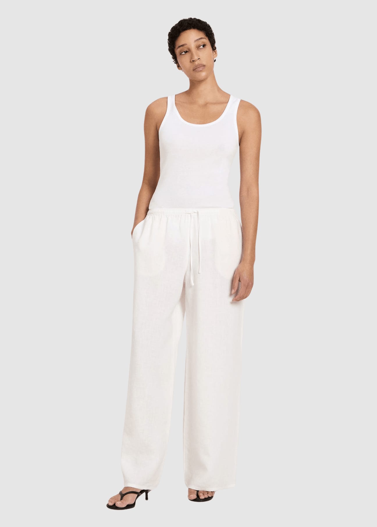 Hose Mit Tunnelzug Bright White Hose Mit Tunnelzug Bright White
