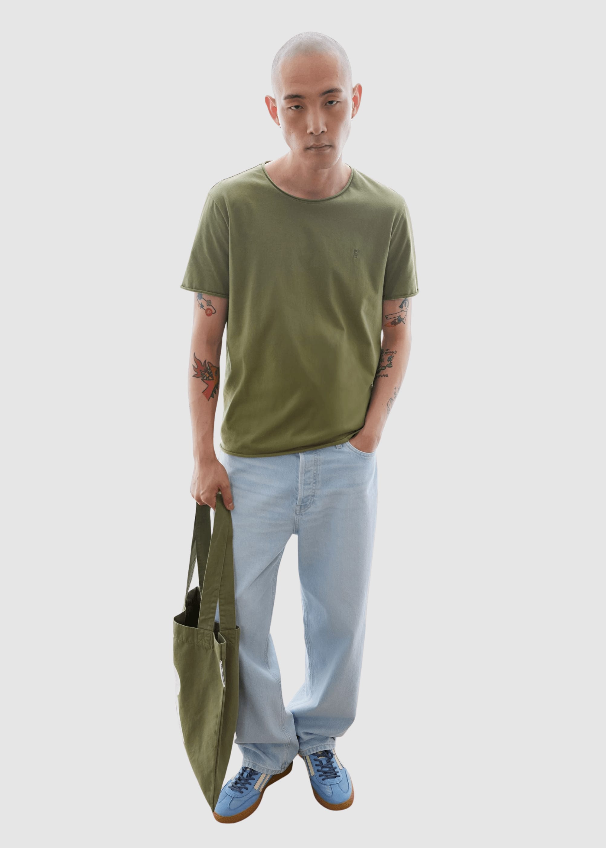 Jaames Brushed T-Shirt Fatigue Green Jaames Brushed T-Shirt Fatigue Green