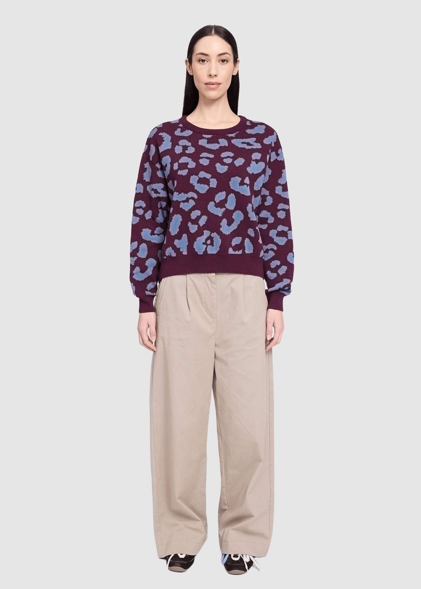 mazine-leo-jacquard-knit-jumper-burgundy-smoke-blue-3.jpeg Leo Jacquard Knit Jumper Burgundy Smoke Blue