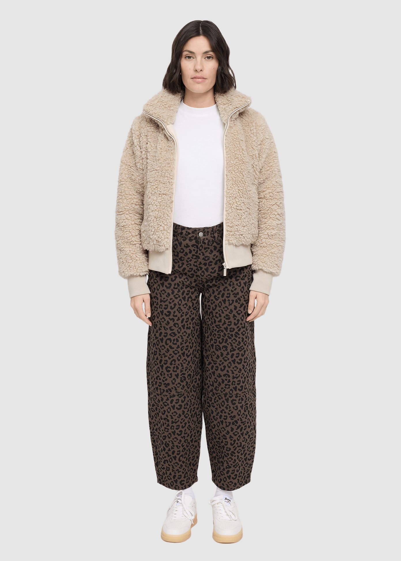 Faux-Fur Blouson Natural
