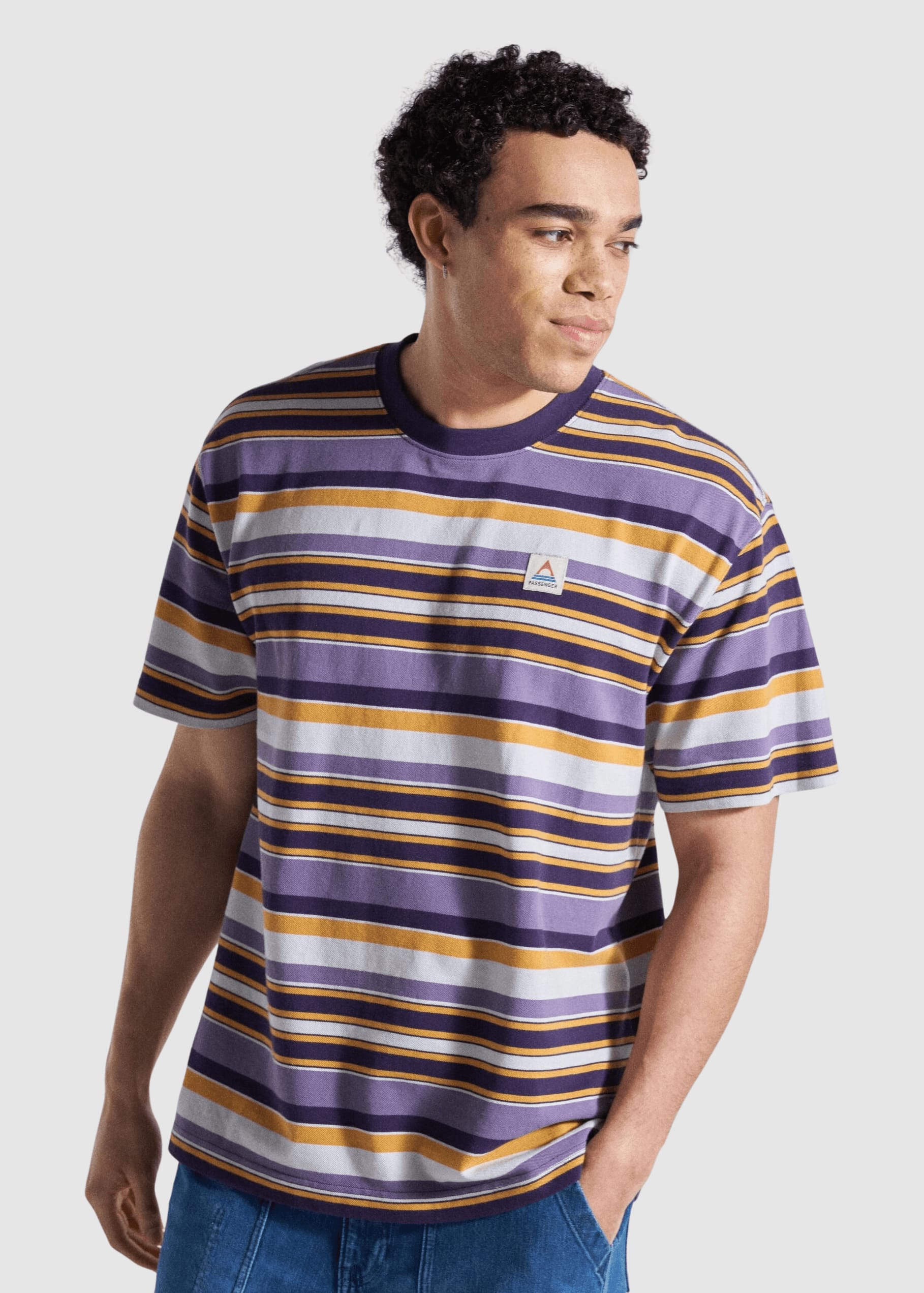 Wild Pine Relaxed Fit Stripe T-Shirt Heather Multi Stripe Wild Pine Relaxed Fit Stripe T-Shirt Heather Multi Stripe