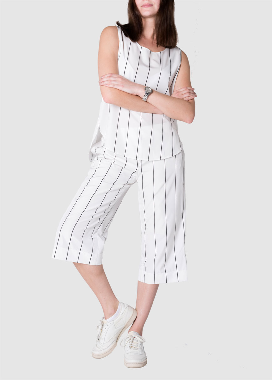 Top Rosa Black White Striped Top Rosa Black White Striped