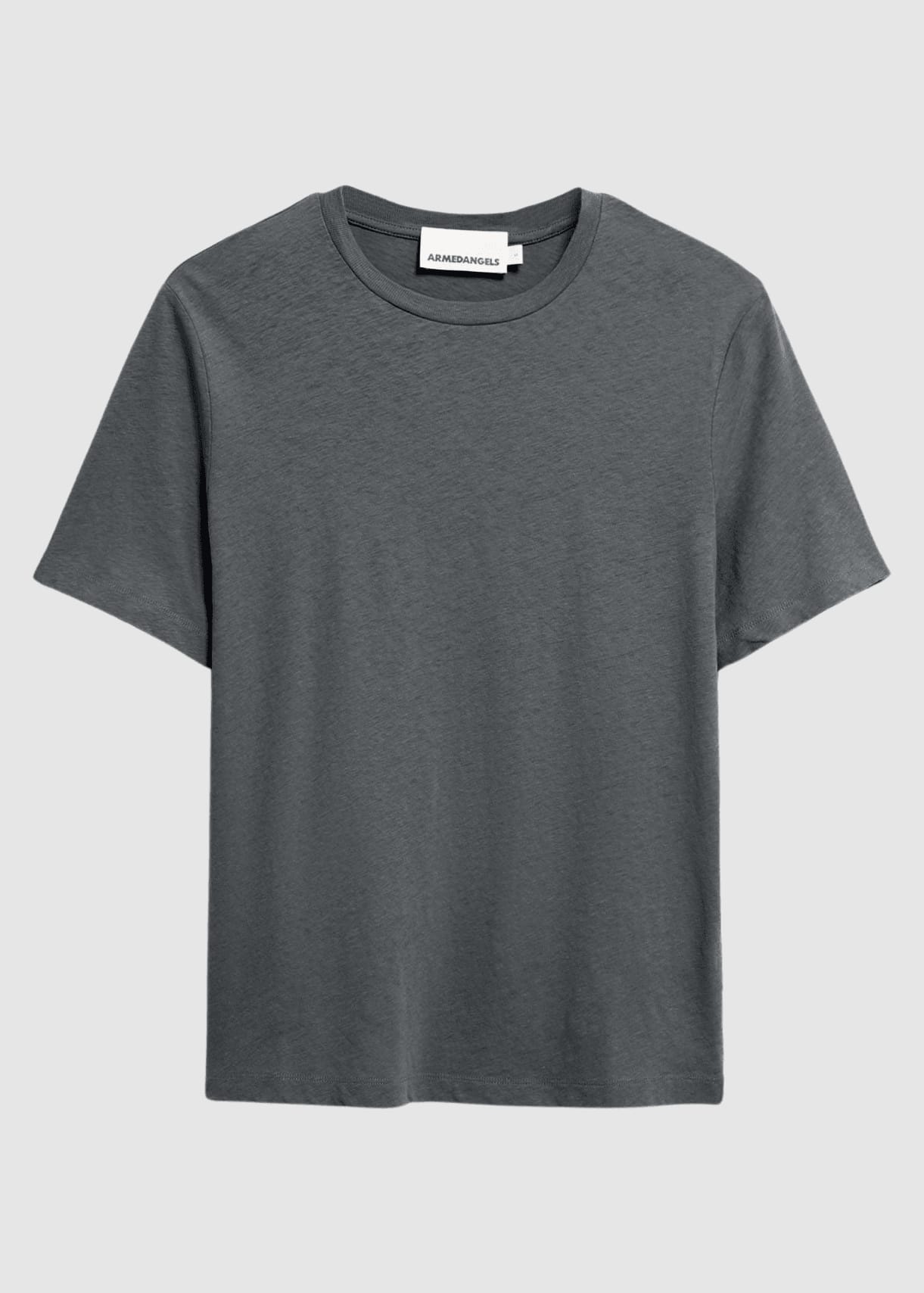 Lualaa Linen Blend T-Shirt Space Steel Lualaa Linen Blend T-Shirt Space Steel