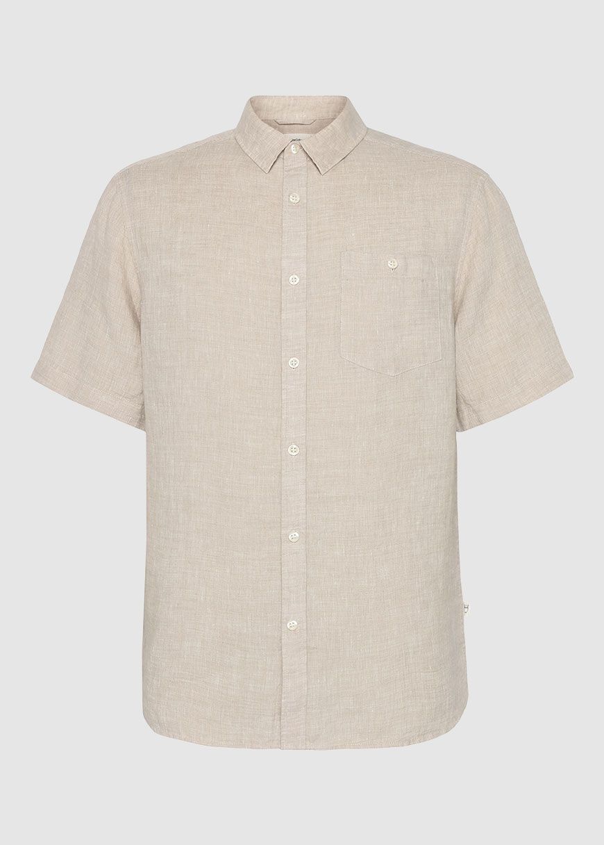 knowledge_cotton_apparel_regular_linen_short_sleeve_shirt_SS_25_KCA_1090064_1449_Yarndyed_Light_Feather_Gray_5_454a497bf8 Regular Linen Short Sleeve Shirt