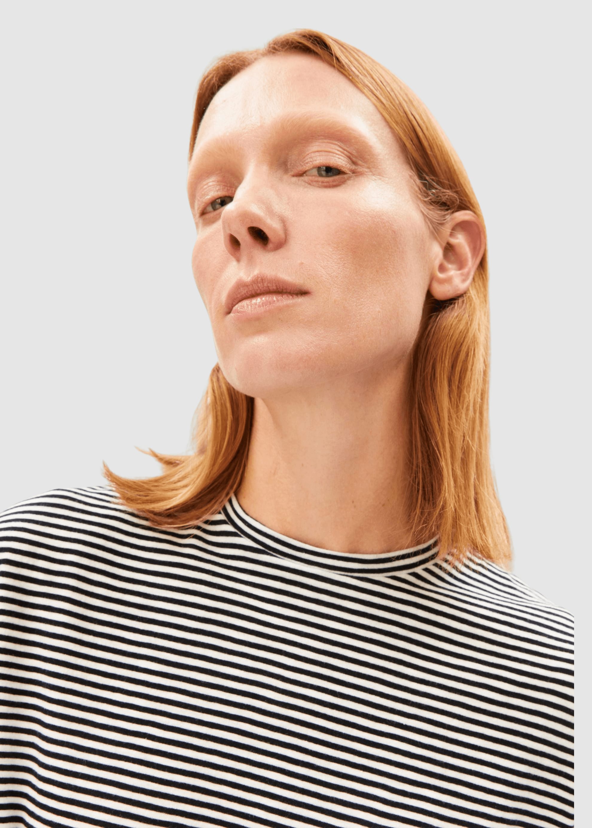 Slub Jersey Stripe T-Shirt Black-Oatmilk Slub Jersey Stripe T-Shirt Black-Oatmilk