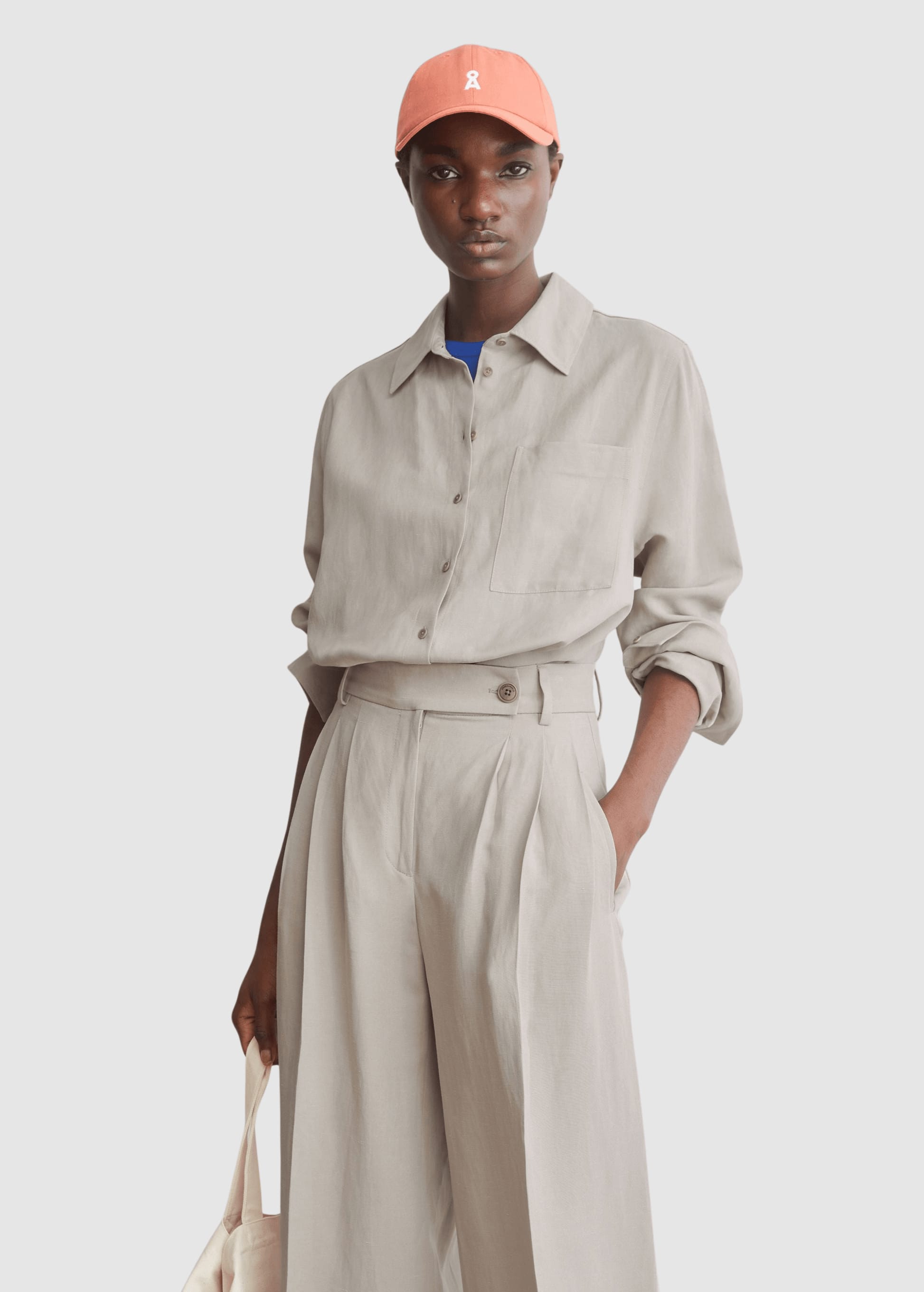 Linen Blend Shirt Blouse Sandstone Linen Blend Shirt Blouse Sandstone