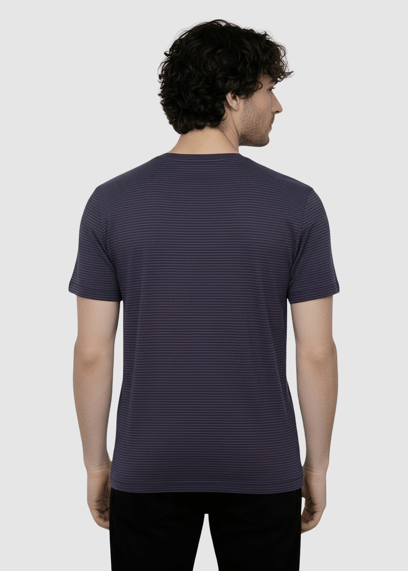 Basic Spice T-Shirt Purple Blue Stripes