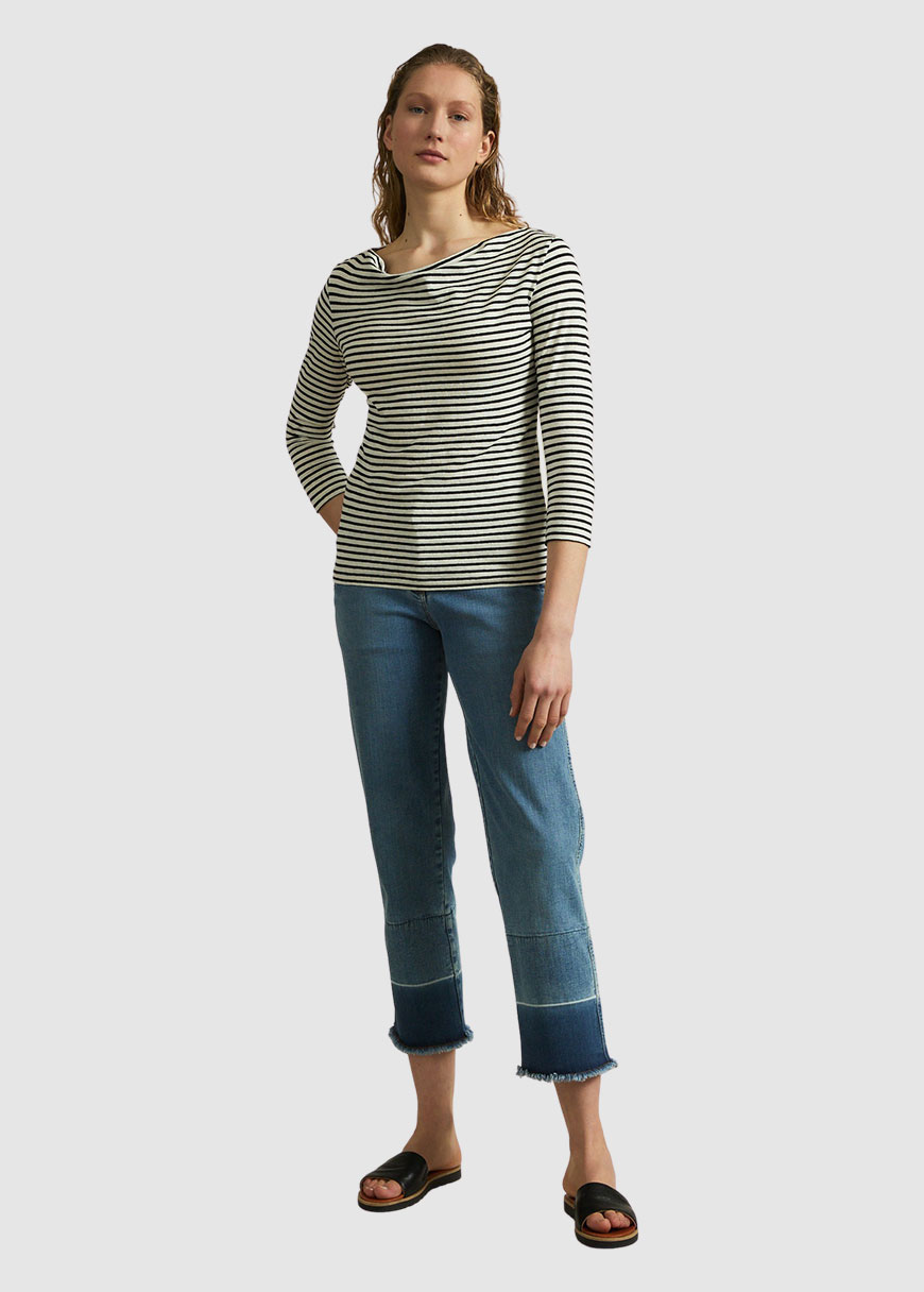 Streifen-Wasserfallshirt Streifen-Wasserfallshirt