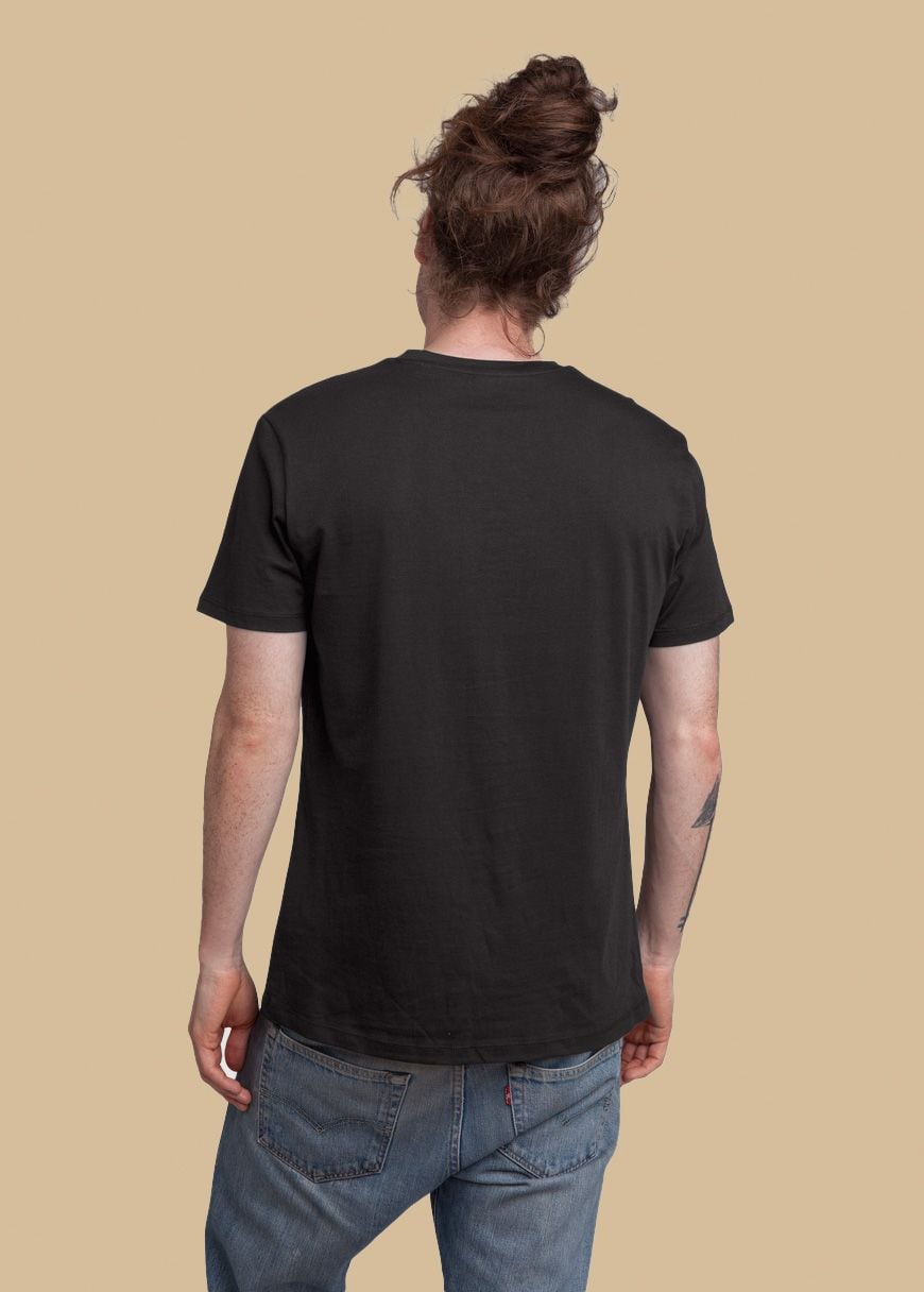 GXB-STTM562-BLACK-04.jpg V-Neck T-Shirt Man Black