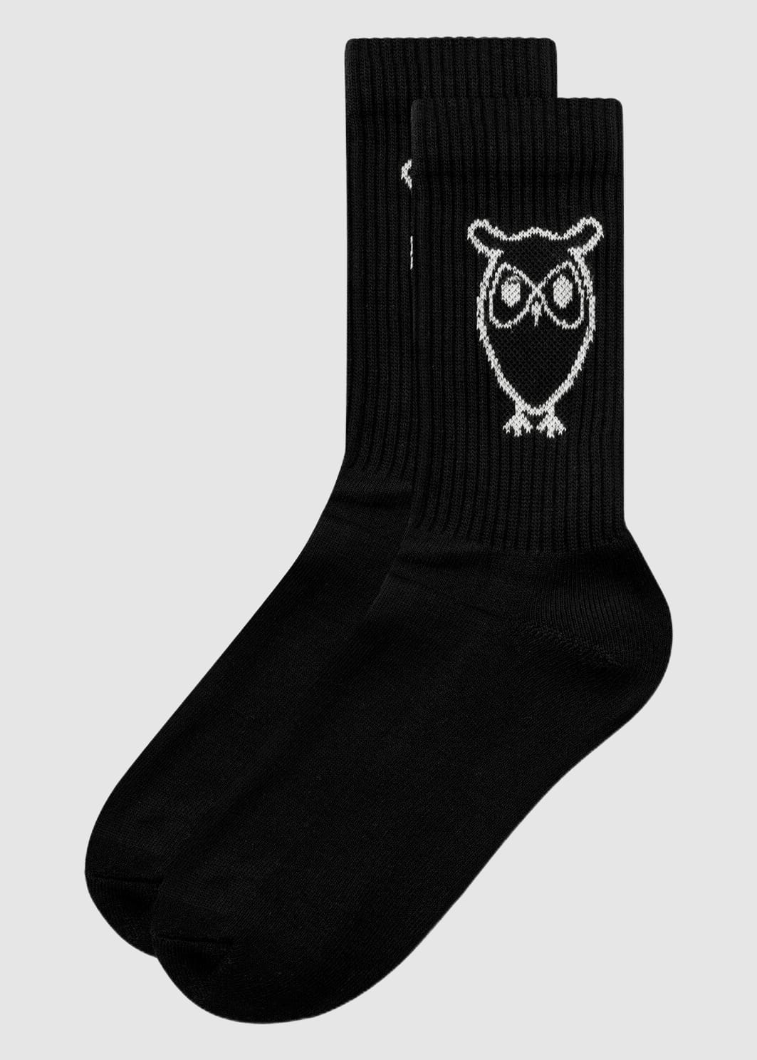 knowledge-cotton-apparel-2-pack-logo-tennis-socks-black-jet-1.jpeg 2 Pack Logo Tennis Socks Black Jet