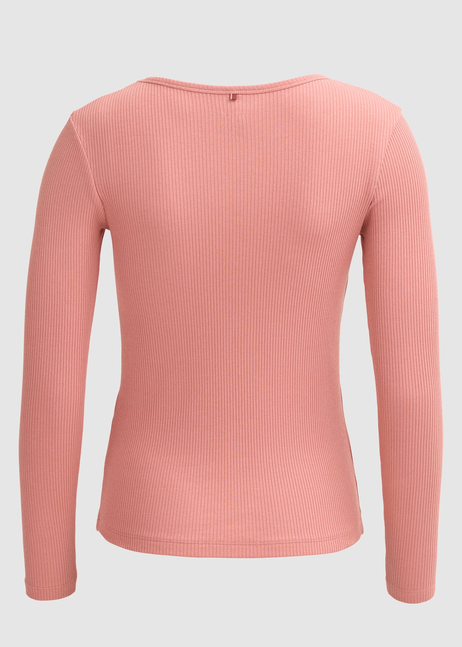 Ripp Langarm-Shirt Rosenholz Ripp Langarm-Shirt Rosenholz