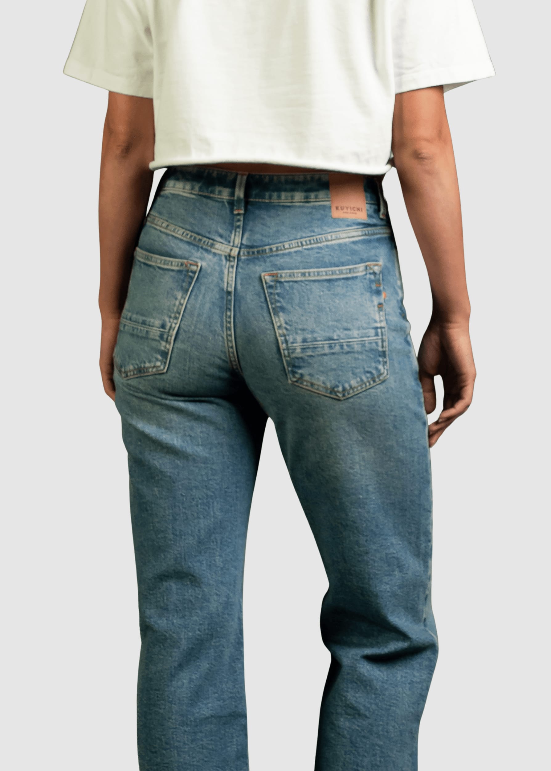 Izabella Straight Smoked Indigo