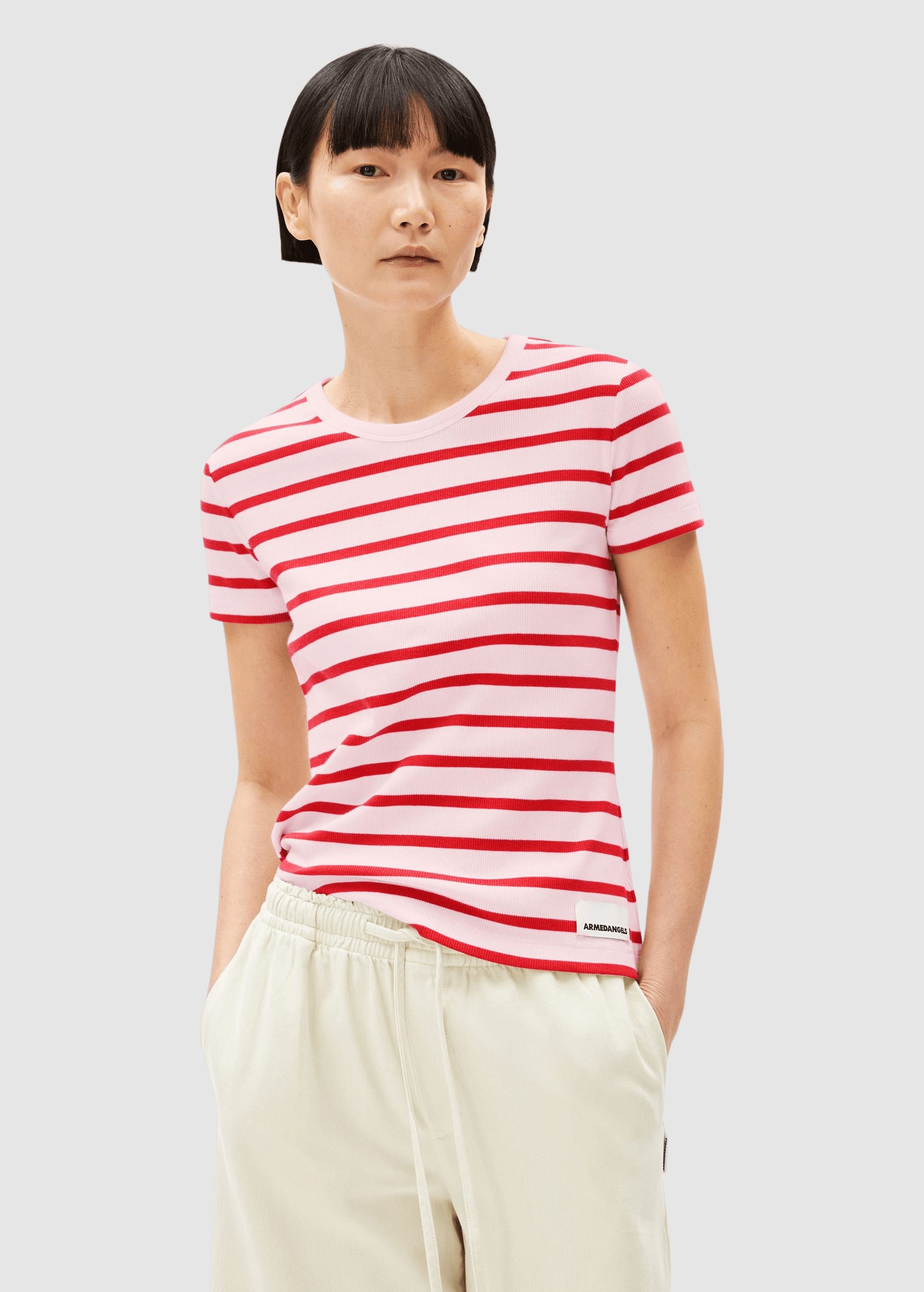 Kardaa Stripe T-Shirt Pink Mist-Mars Red Kardaa Stripe T-Shirt Pink Mist-Mars Red