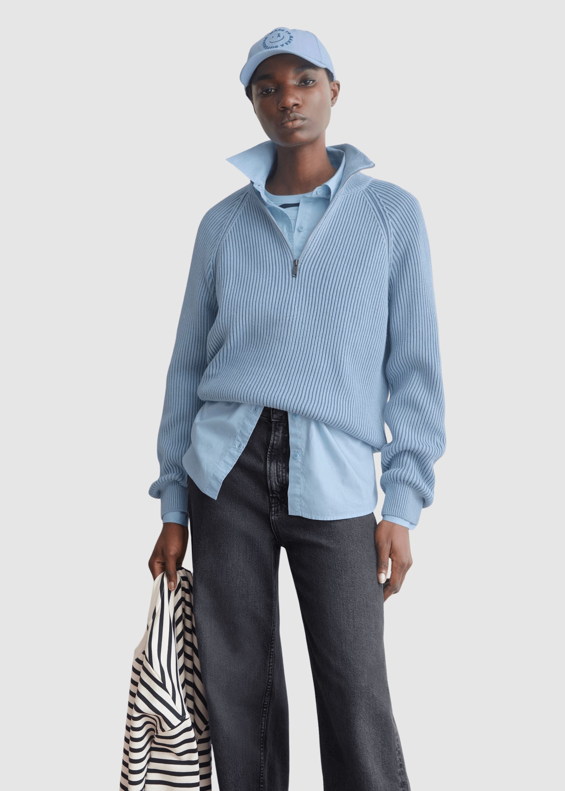Troyer Vanisé Knit Sweater Blue Glow-Dark Blue Glow Troyer Vanisé Knit Sweater Blue Glow-Dark Blue Glow