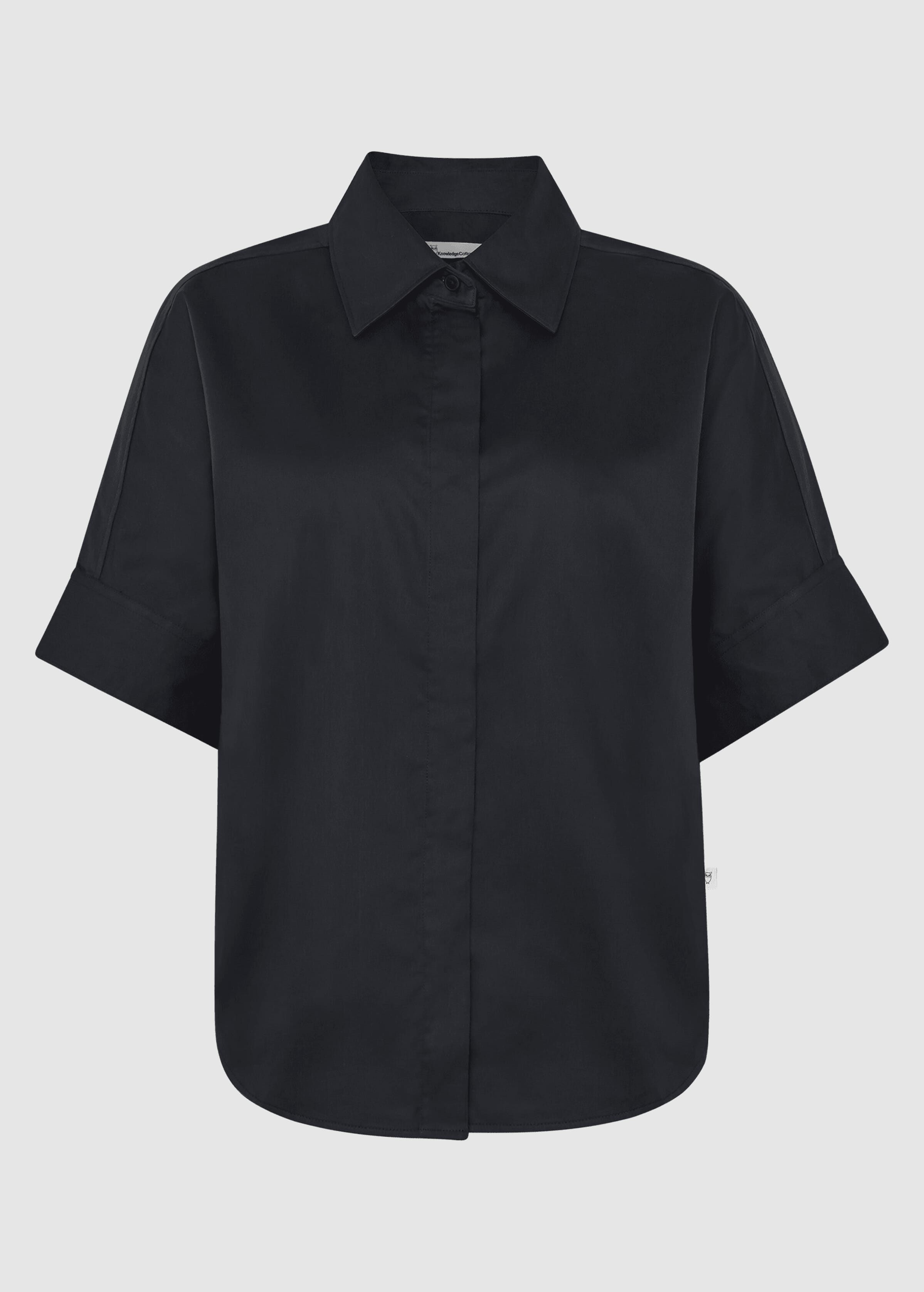 Moss Relaxed Linen-MIX Short Sleeve Shirt Black Jet
