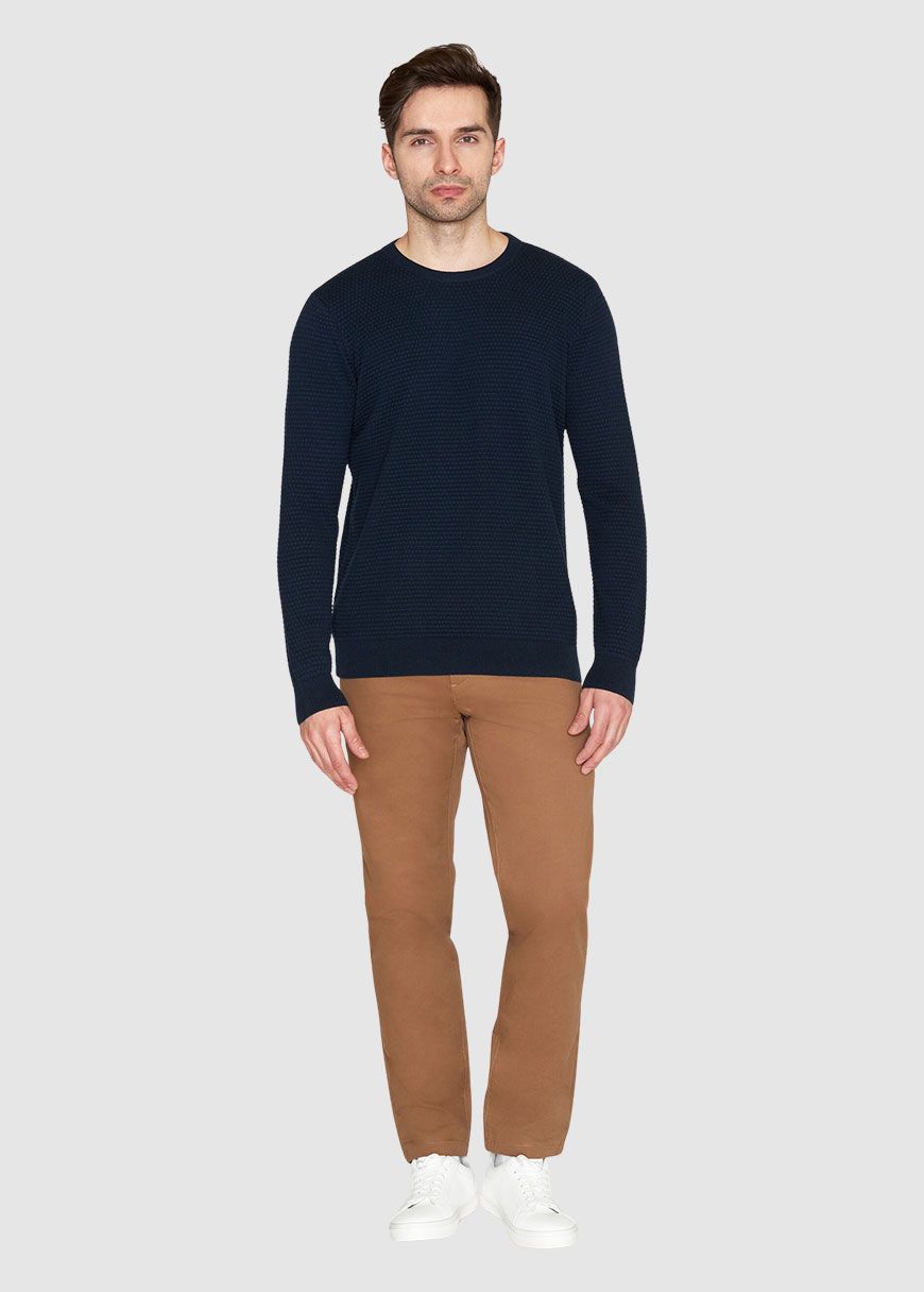 knowledge_cotton_apparel_vagn_regular_bubble_knit_crew_neck_AW_25_KCA_1080067_1001_Total_Eclipse_3_5d516c890f Vagn Regular Bubble Knit Crew Neck