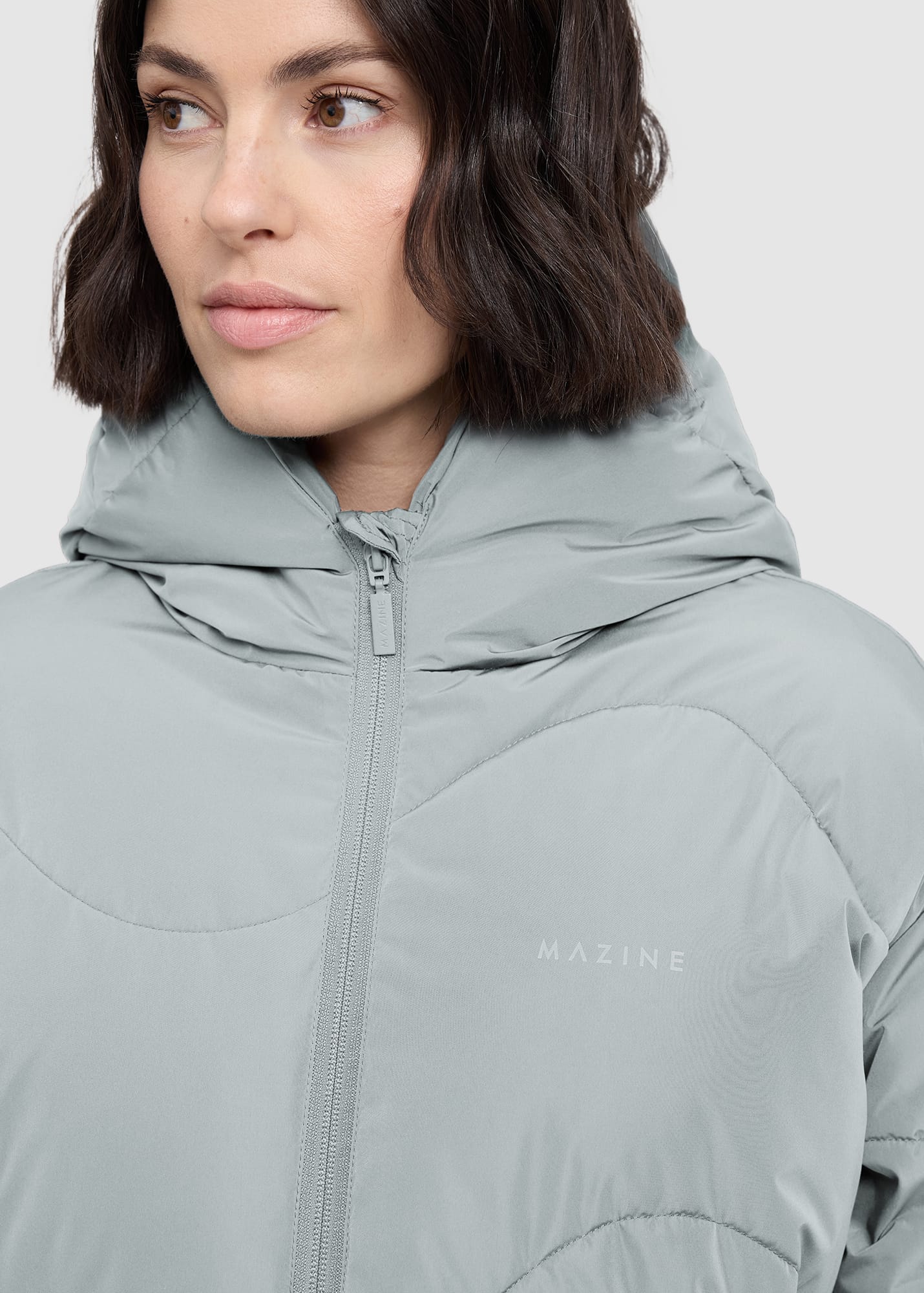 Waves Quilt Short Puffer Jacket Ice Green