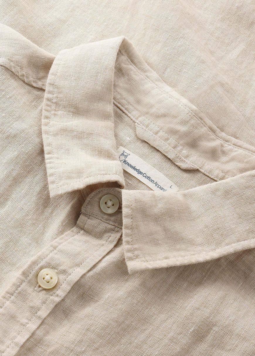 knowledge_cotton_apparel_regular_linen_short_sleeve_shirt_SS_25_KCA_1090064_1449_Yarndyed_Light_Feather_Gray_7_73a7a0ef6b Regular Linen Short Sleeve Shirt