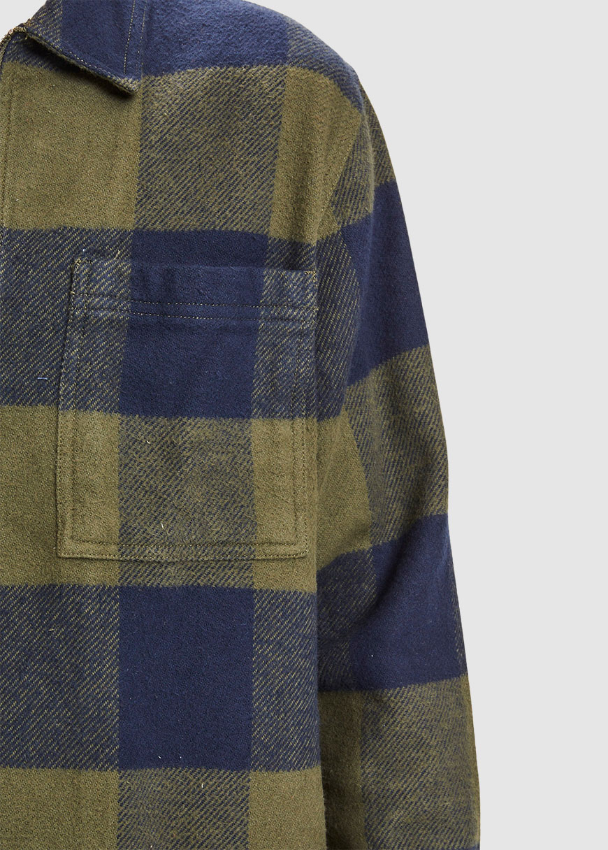 Pine Checked Heavy Flannel Overshirt
