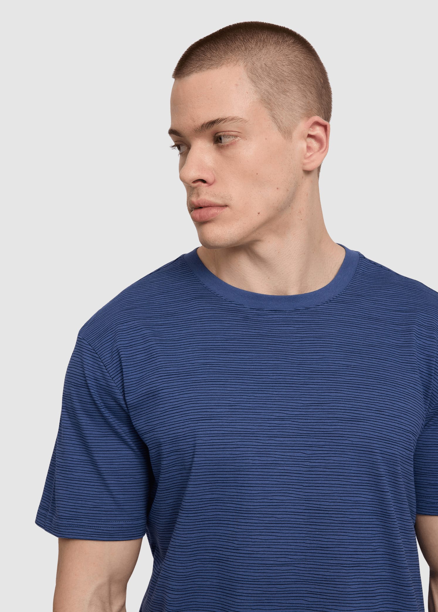 Wobbly Striped T-Shirt Blue Indigo/blue Night Wobbly Striped T-Shirt Blue Indigo/blue Night