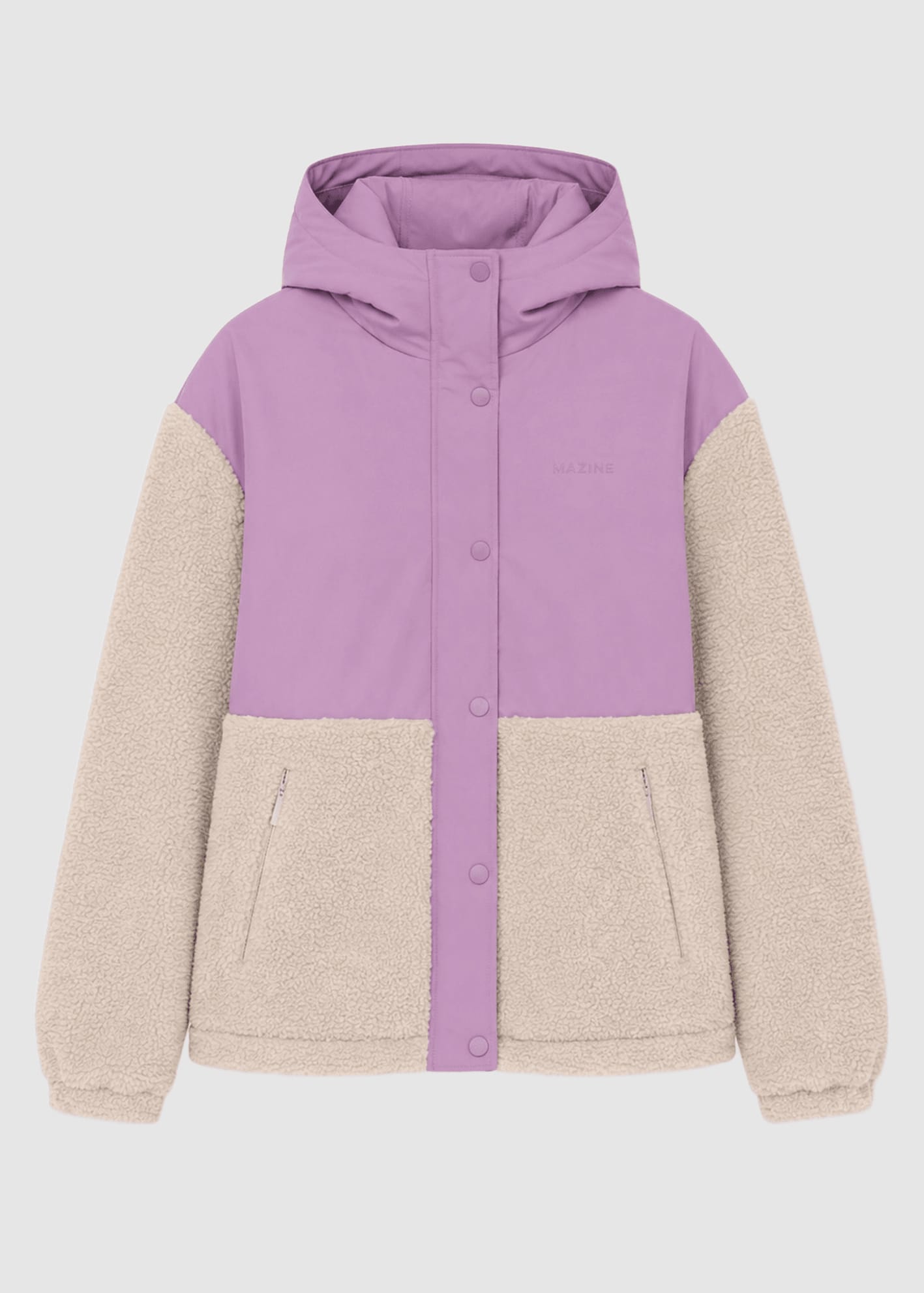 Fabric Blocking Jacket Grape Pink Natural