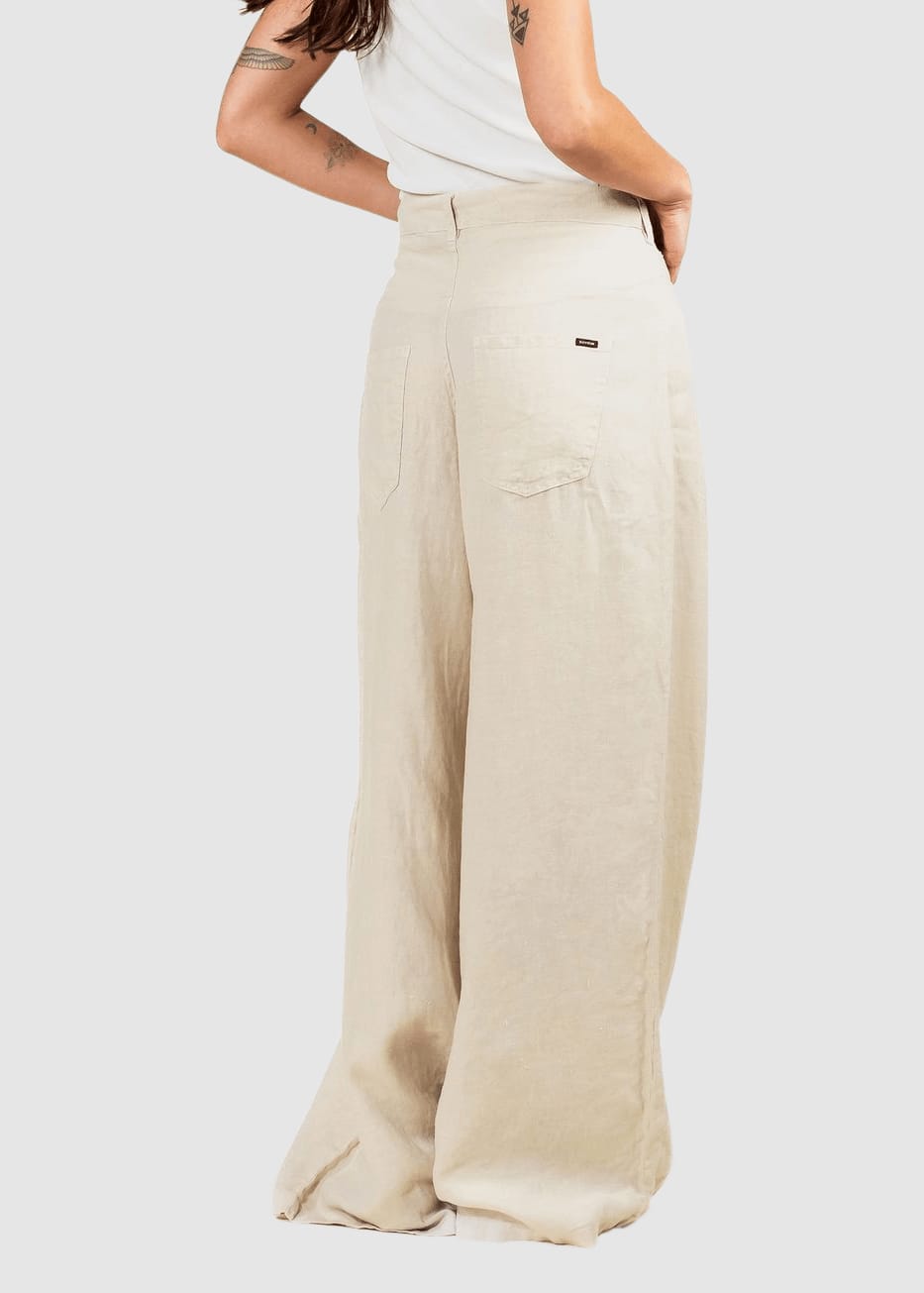 Loren Linen Pant Solid Oatmeal Loren Linen Pant Solid Oatmeal