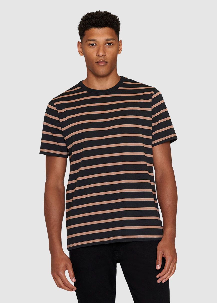 Regular Short Sleeve Cotton Striped O-Neck T-Shirt Regular Short Sleeve Cotton Striped O-Neck T-Shirt
