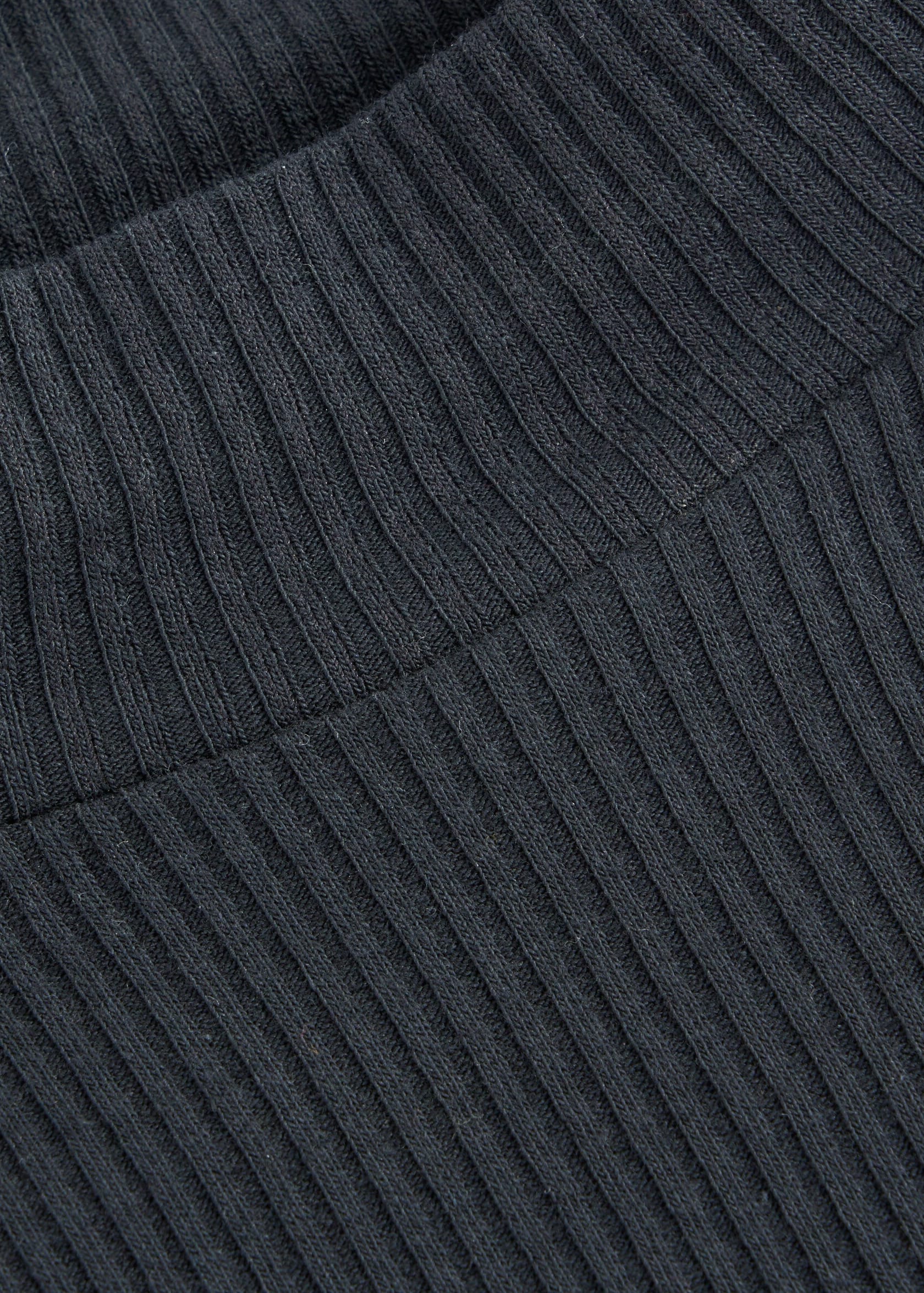 Rib Mock Neck Black Jet
