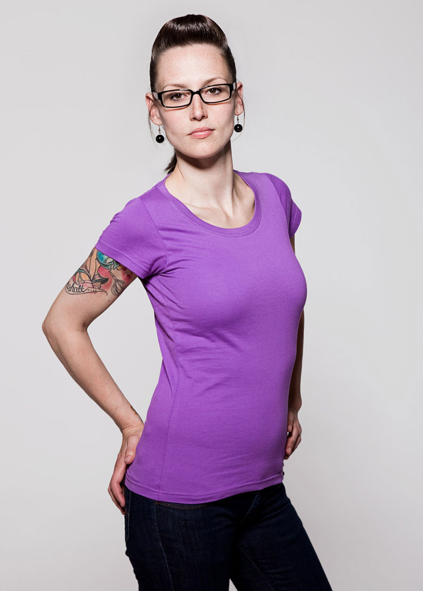 T-Shirt Rundausschnitt Lila