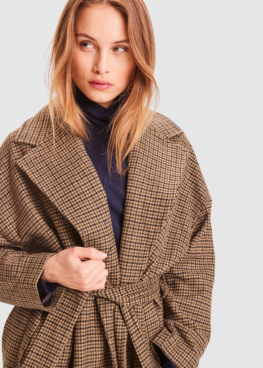 Poppy Wool Lapel Coat