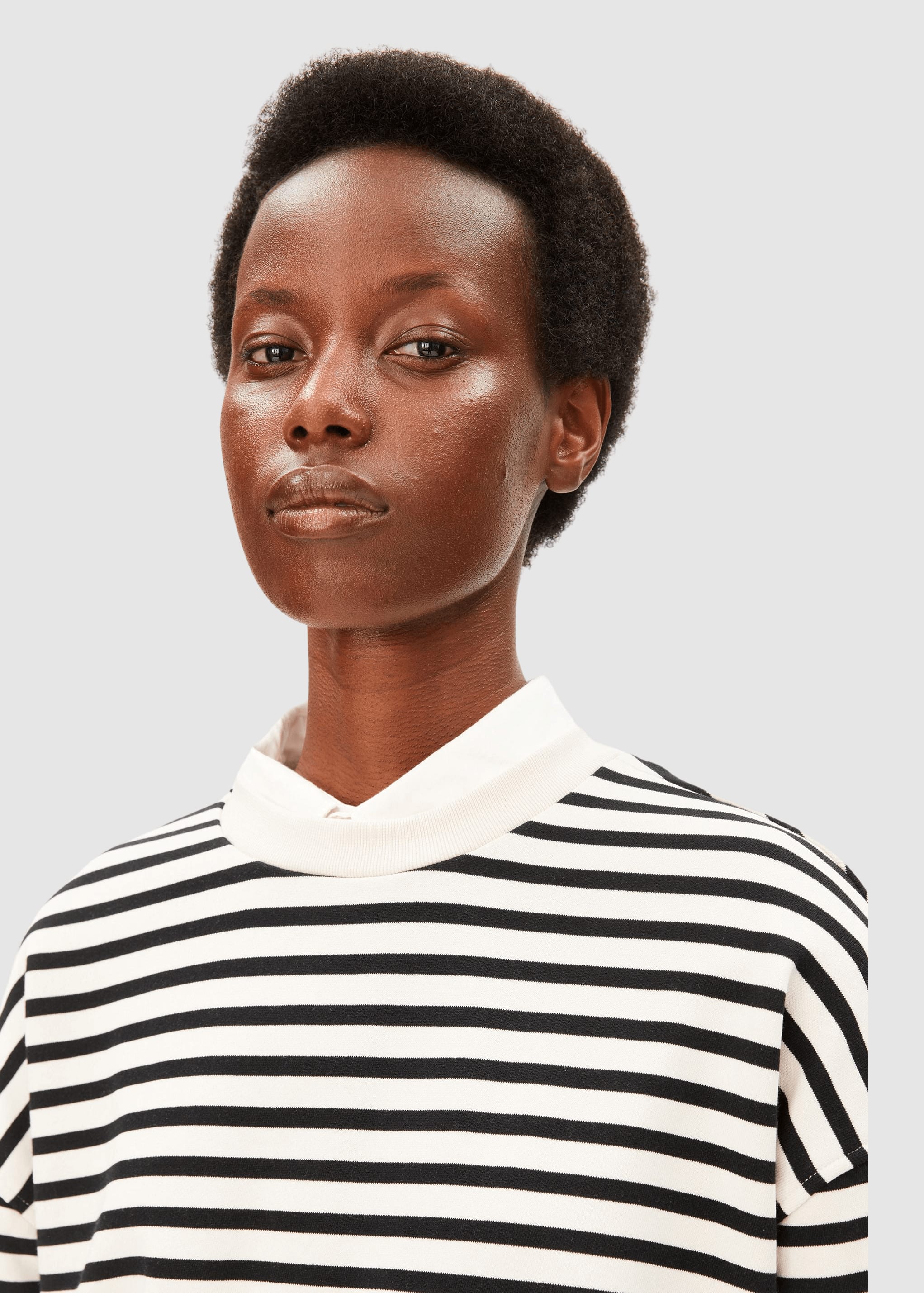 Frankaa Maarlen Stripe Sweat Undyed Black