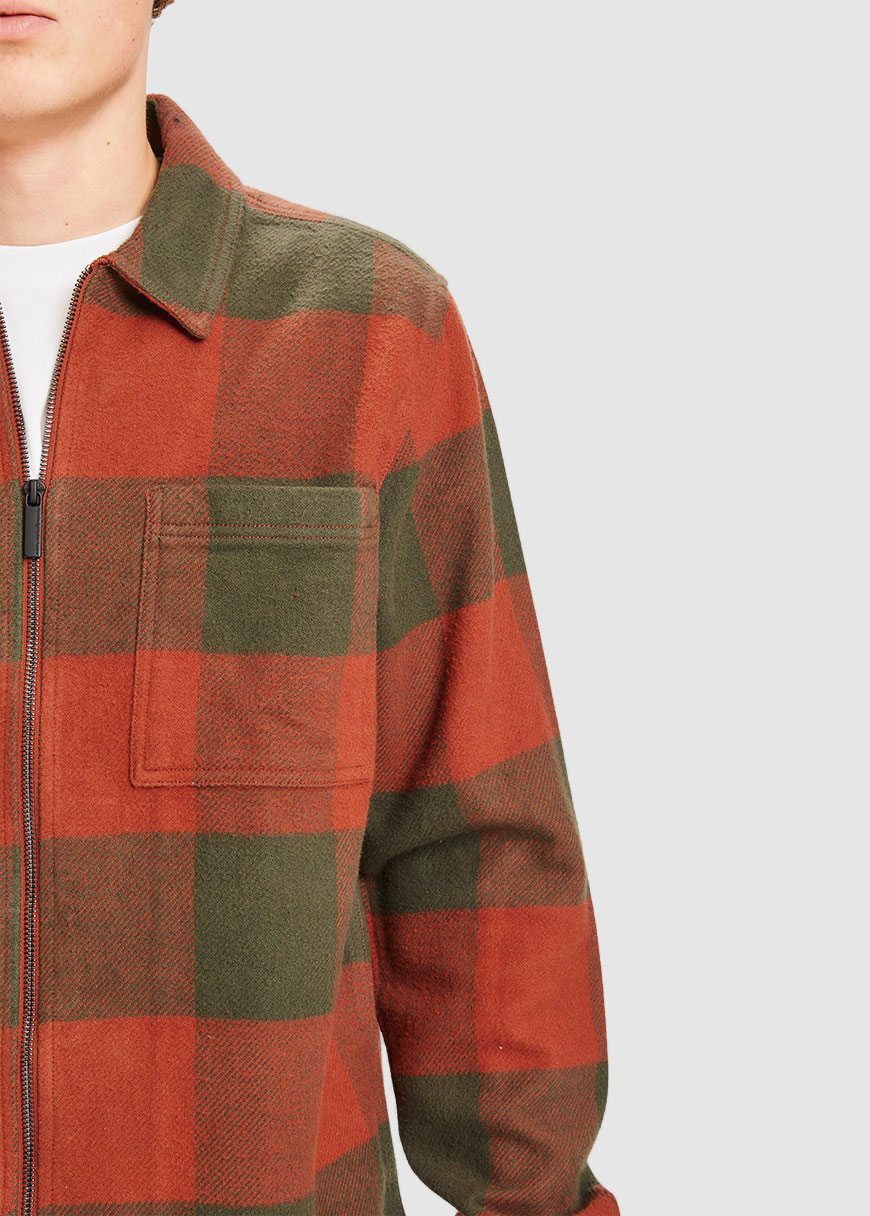 Pine Checked Heavy Flannel Overshirt Pine Checked Heavy Flannel Overshirt