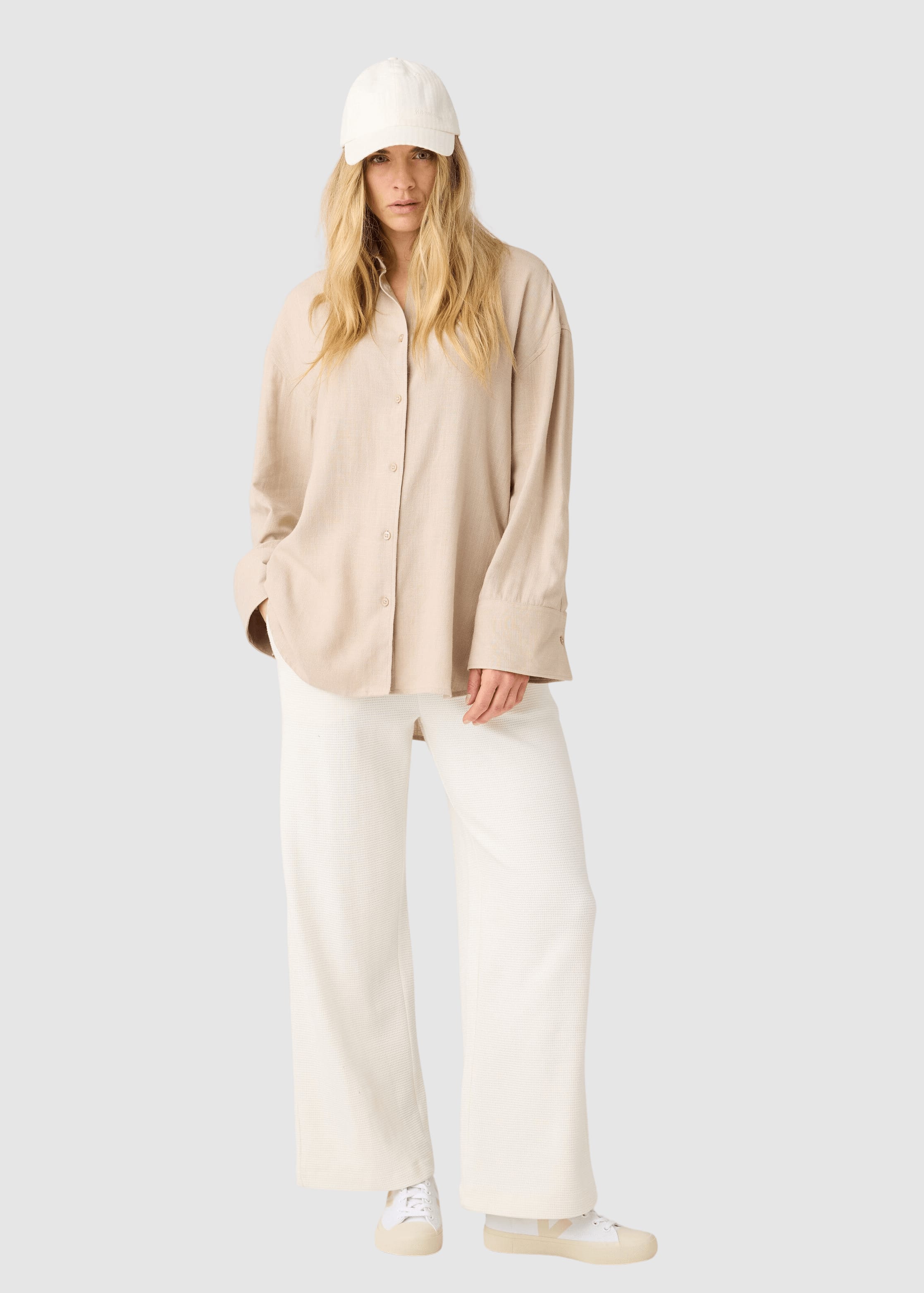 Relaxed Linen-MIX Shirt Light Feather Gray