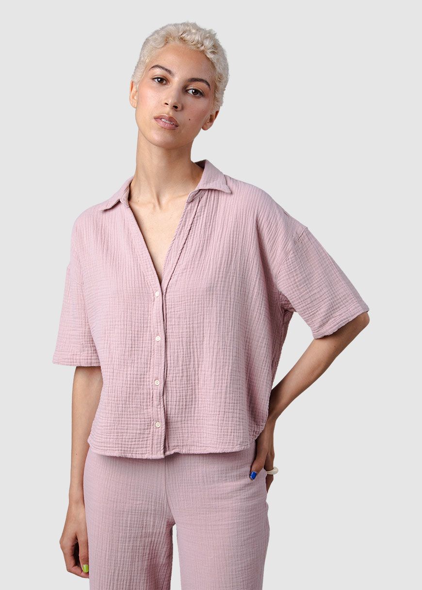 Bubble Oversize Cropped Blouse