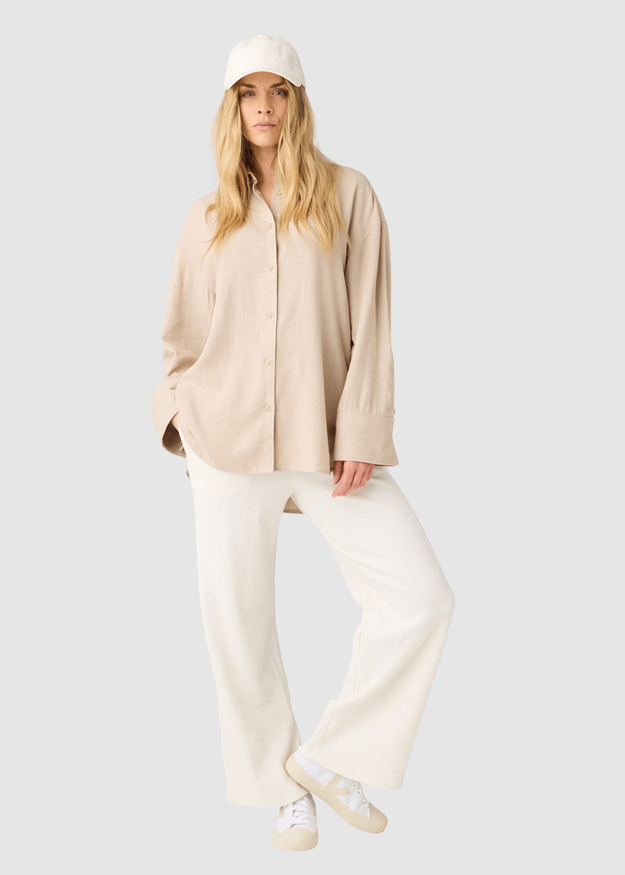Relaxed Linen-MIX Shirt Light Feather Gray