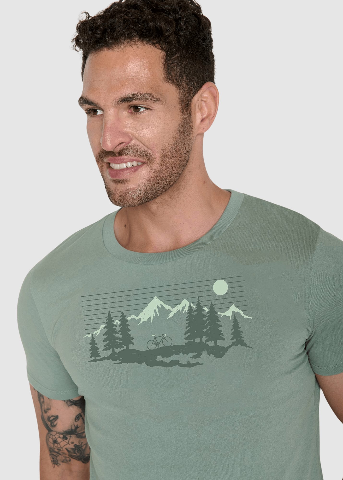 Bike Mountain Pines Guide T-Shirt Soft Sage Bike Mountain Pines Guide T-Shirt Soft Sage
