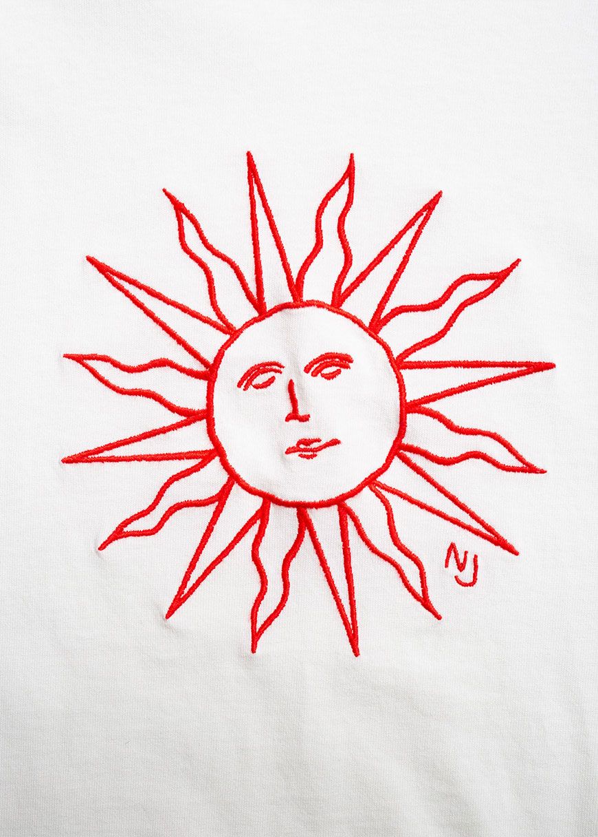 Joni Embroidery Sun T-Shirt Joni Embroidery Sun T-Shirt
