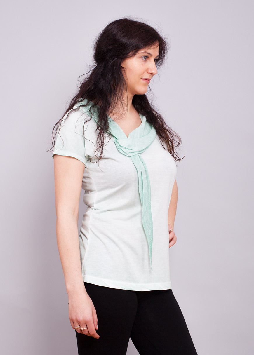 Shawlcollar 1/2 M.T. Summer Mint Shawlcollar 1/2 M.T. Summer Mint