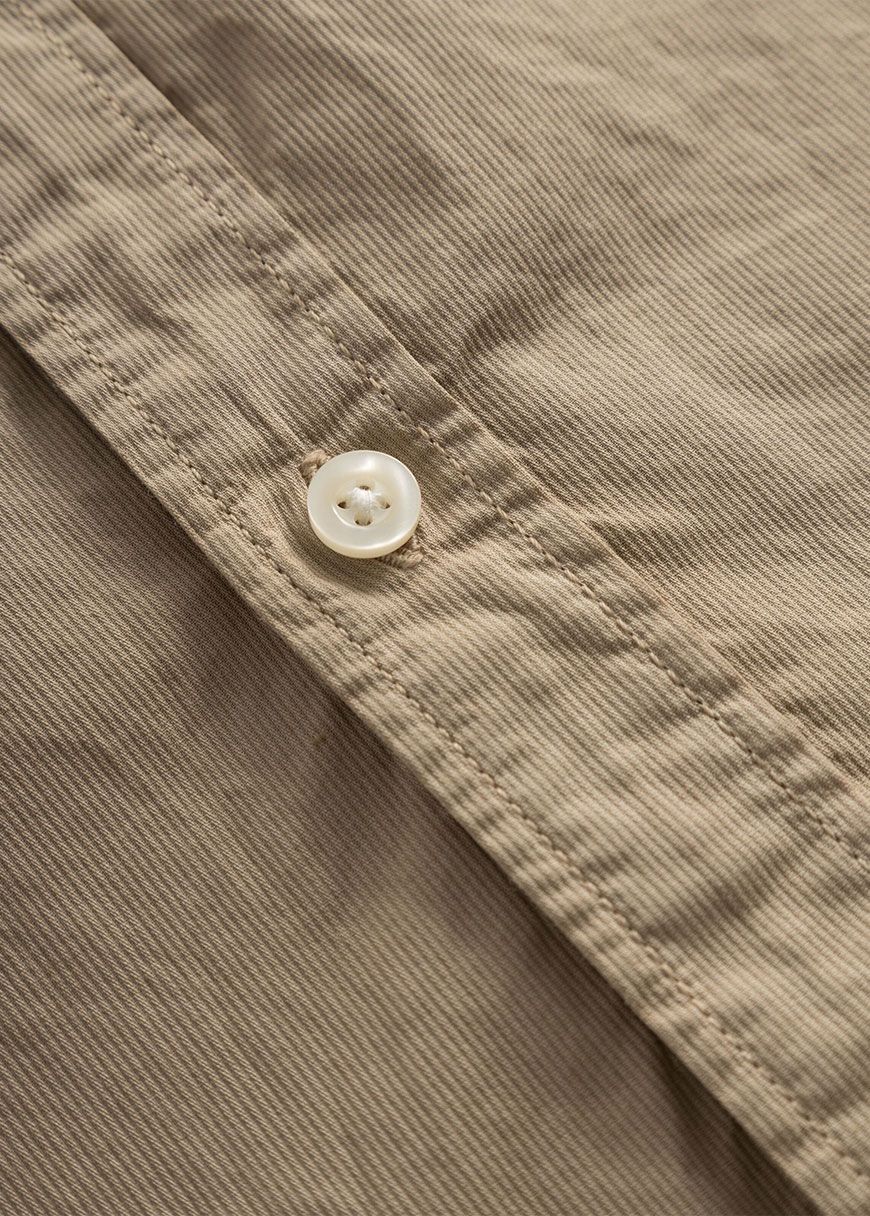 Costume Fit Cord Look Short Sleeve Shirt