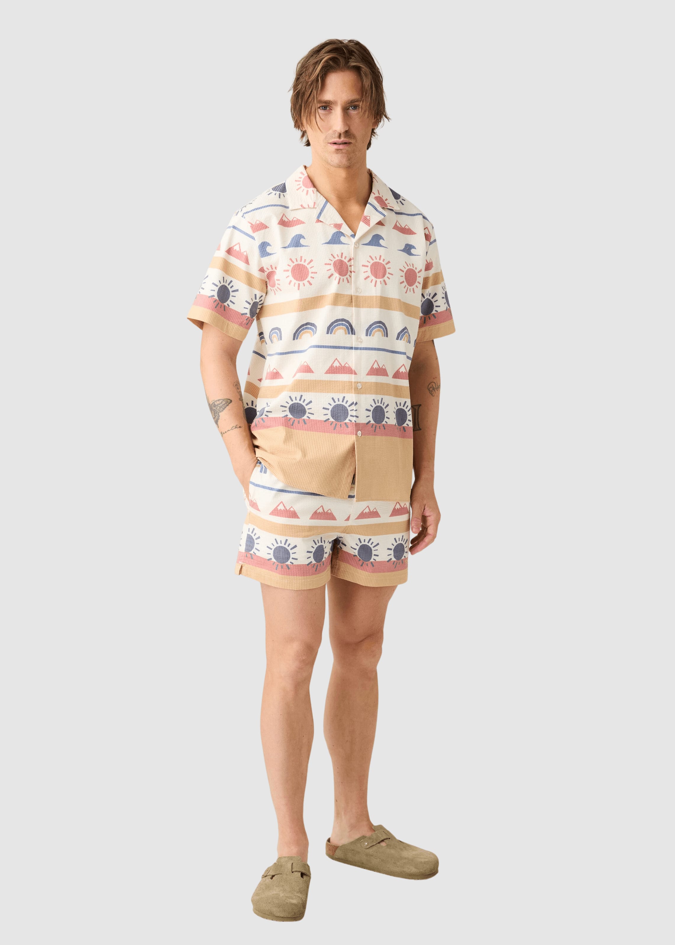 Relaxed Print Short Sleeve Shirt Multi Color Aop Relaxed Print Short Sleeve Shirt Multi Color Aop