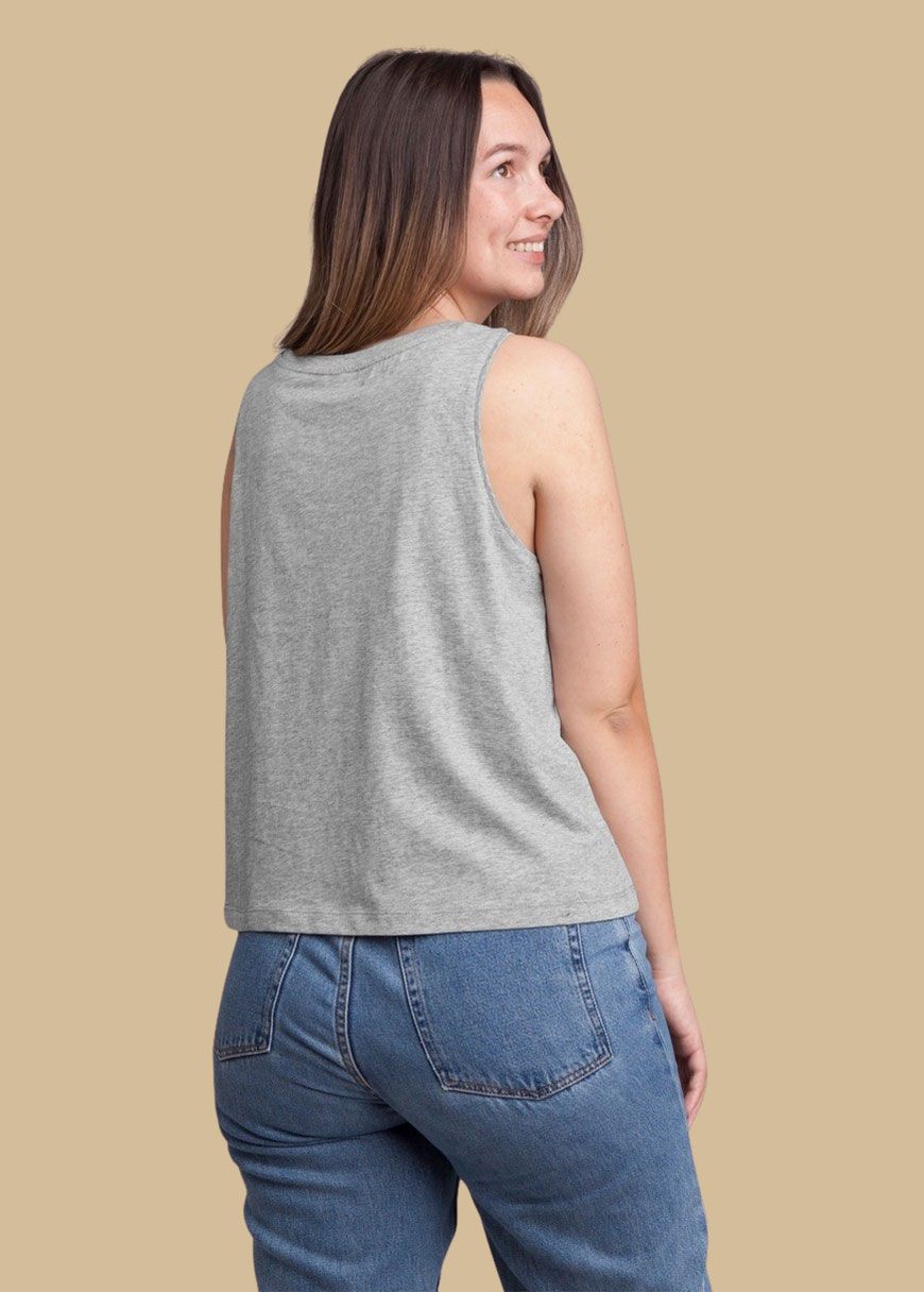 Cropped Oversized Tanktop Woman Cropped Oversized Tanktop Woman