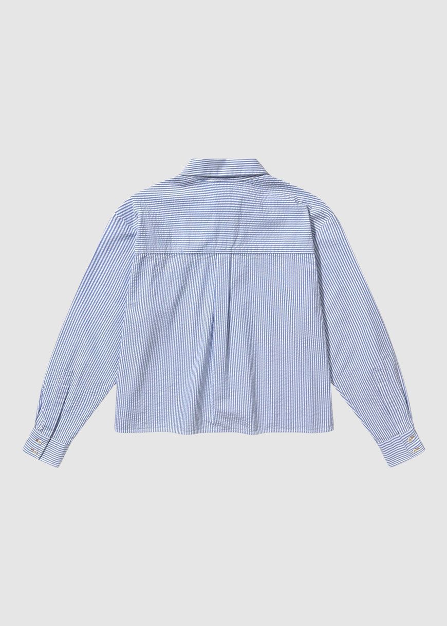 Seersucker New Boxy Blouse