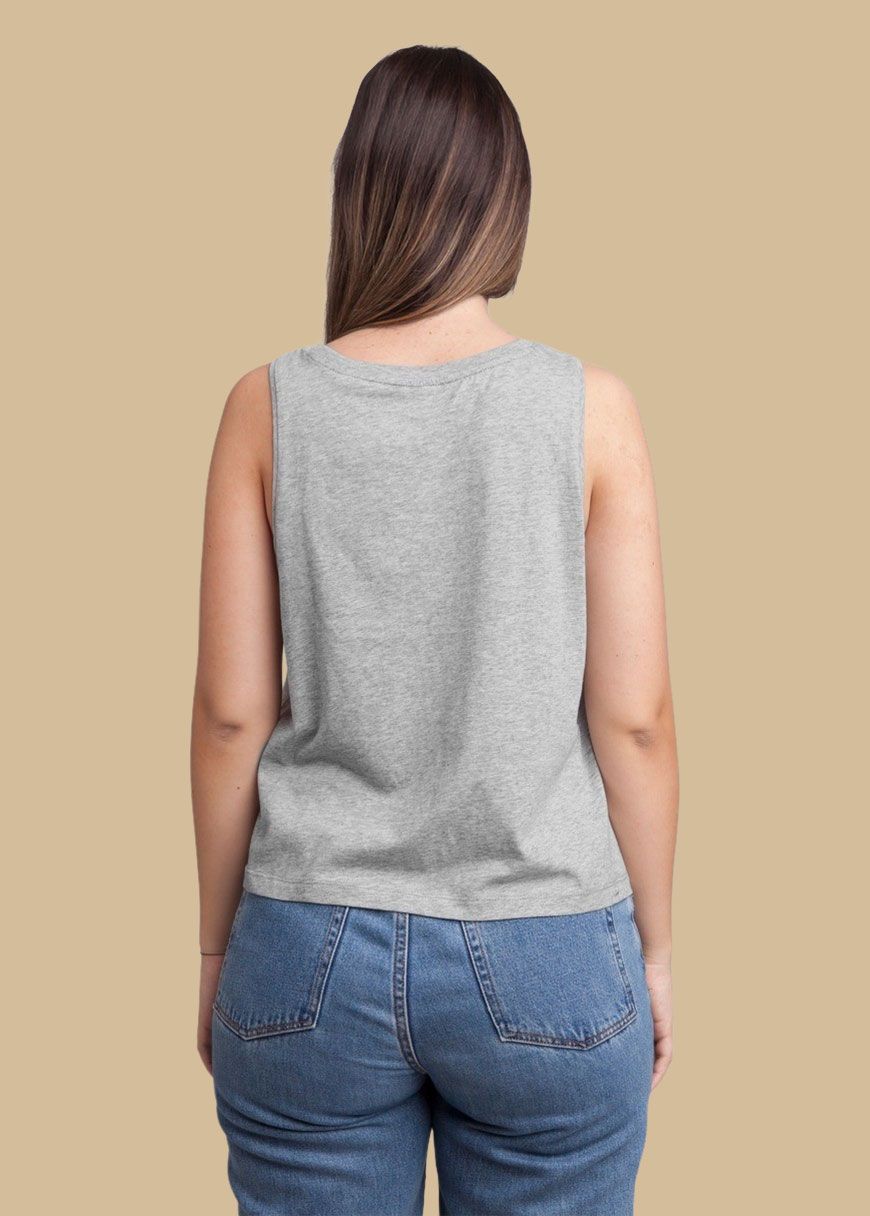Cropped Oversized Tanktop Woman Cropped Oversized Tanktop Woman