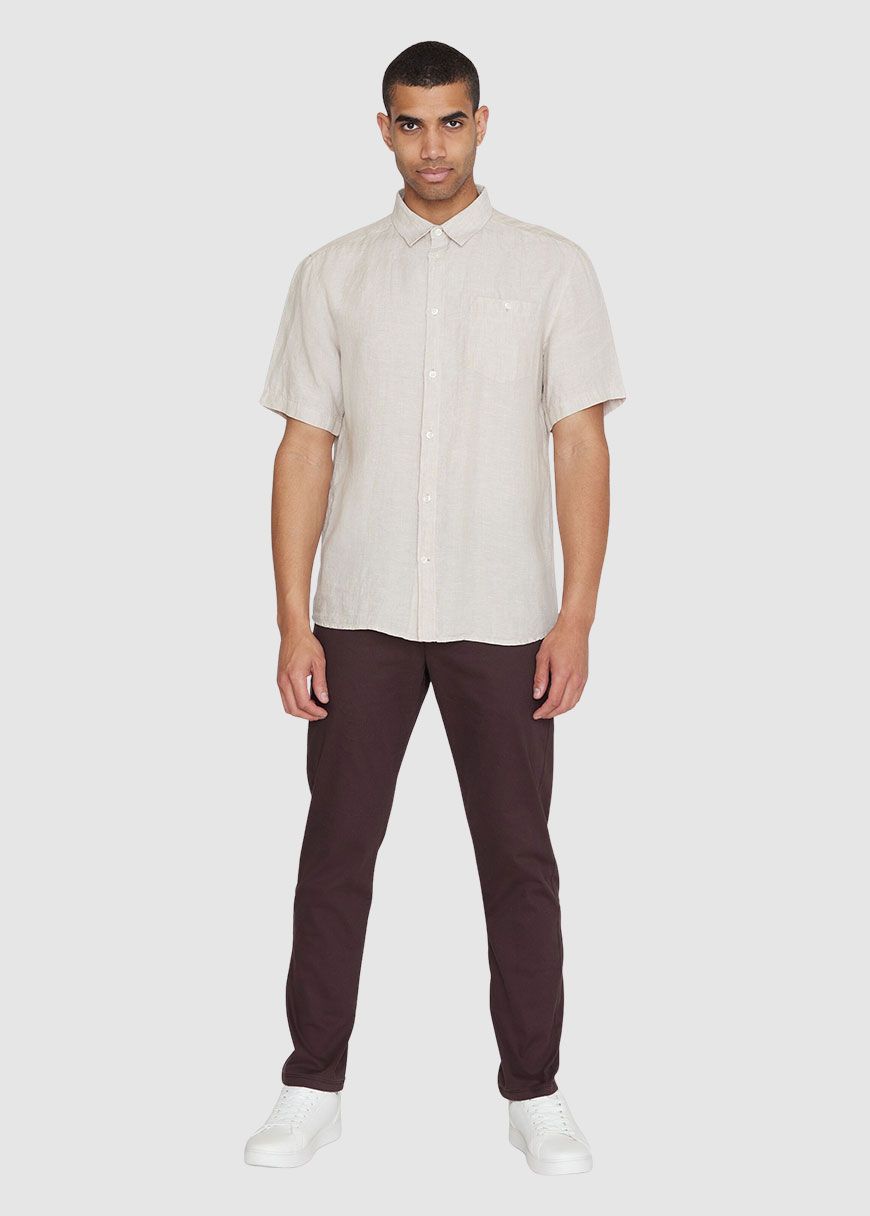 knowledge_cotton_apparel_regular_linen_short_sleeve_shirt_SS_25_KCA_1090064_1449_Yarndyed_Light_Feather_Gray_3_dcc73b1db4 Regular Linen Short Sleeve Shirt