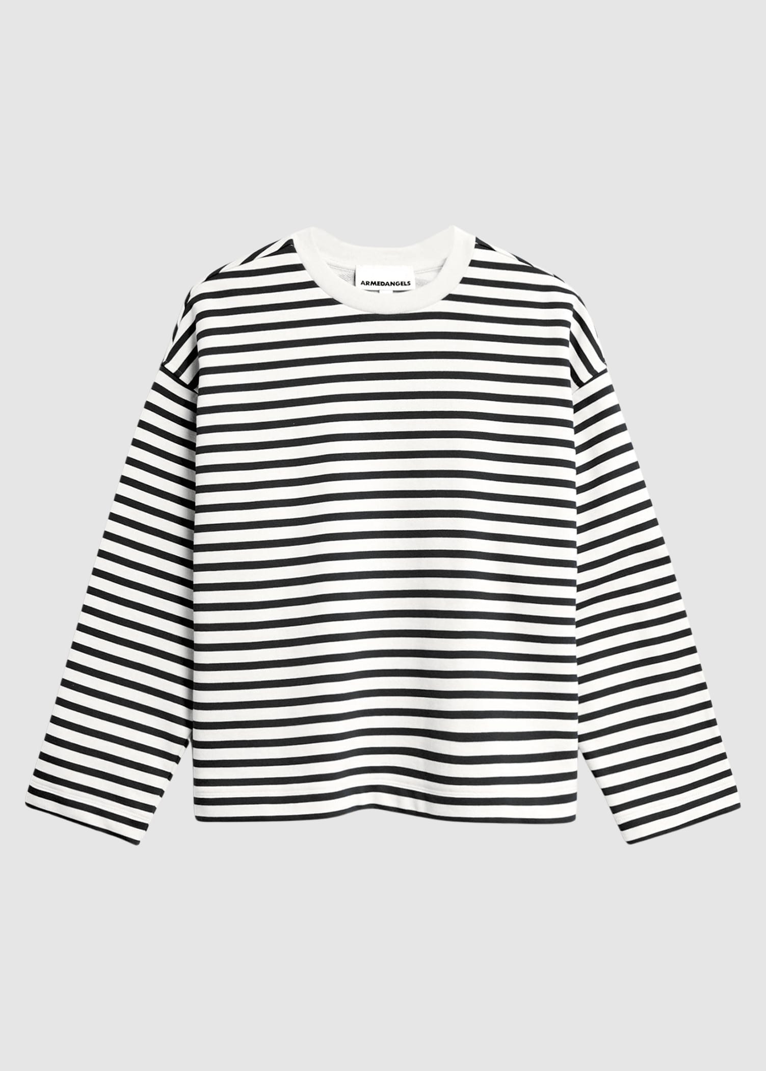 Frankaa Maarlen Stripe Sweat Undyed Black